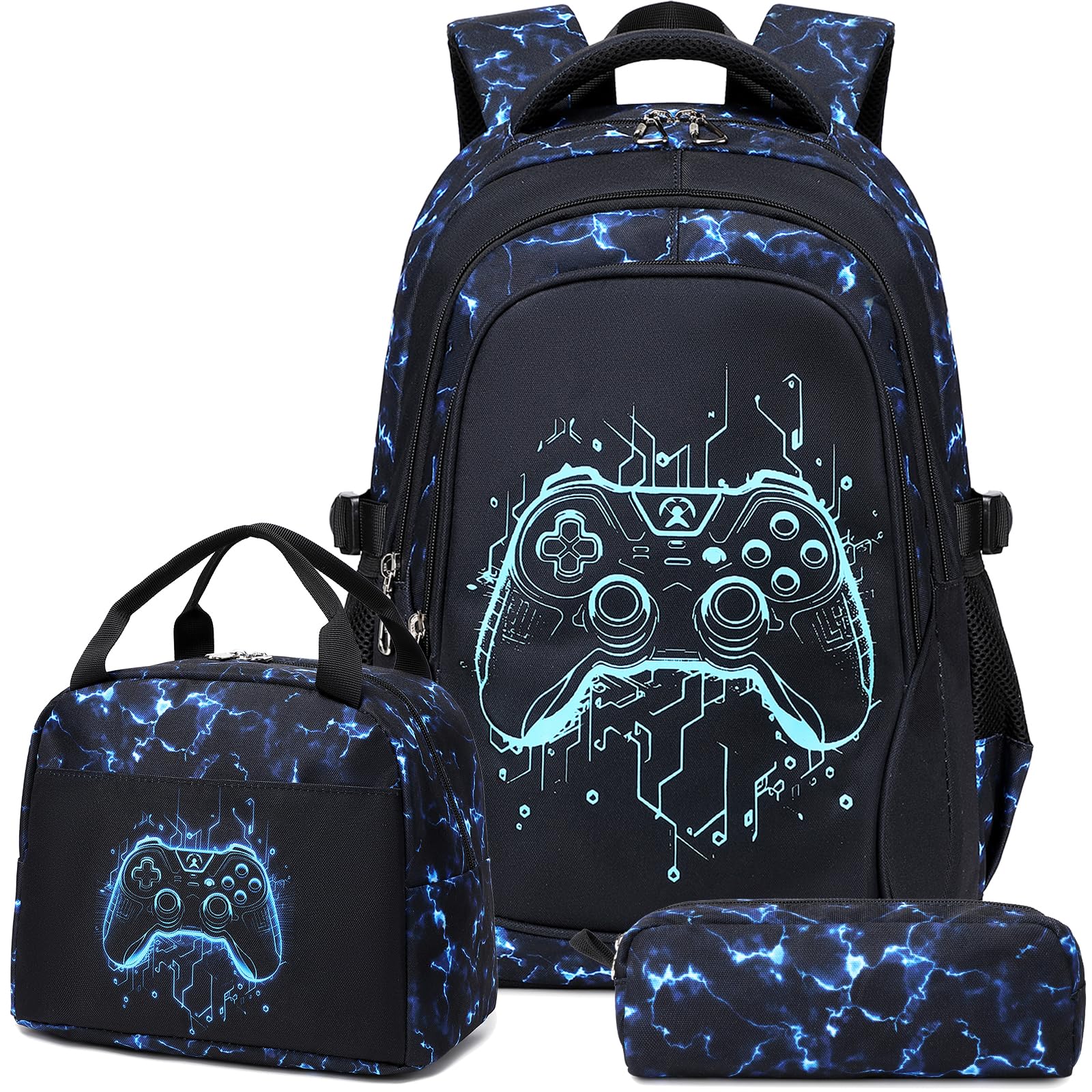 Kimwadalh Mochilas Niños Adolescentes Mochila Escolare Niño Primaria y Secundaria 3 en 1 Juegos de Bolsas Escolares adecuado para la Escuela, Viajar, Senderismo