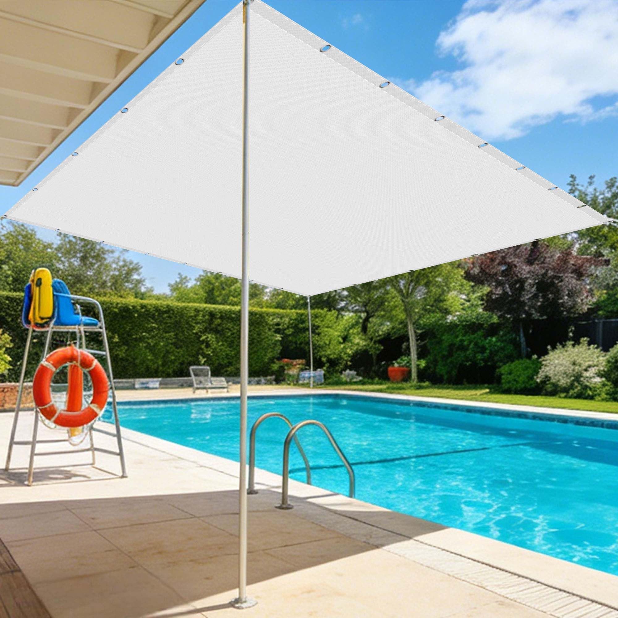 Voile d'ombrage jardin respirant blanc 1x1.6m pour un été frais au balcon