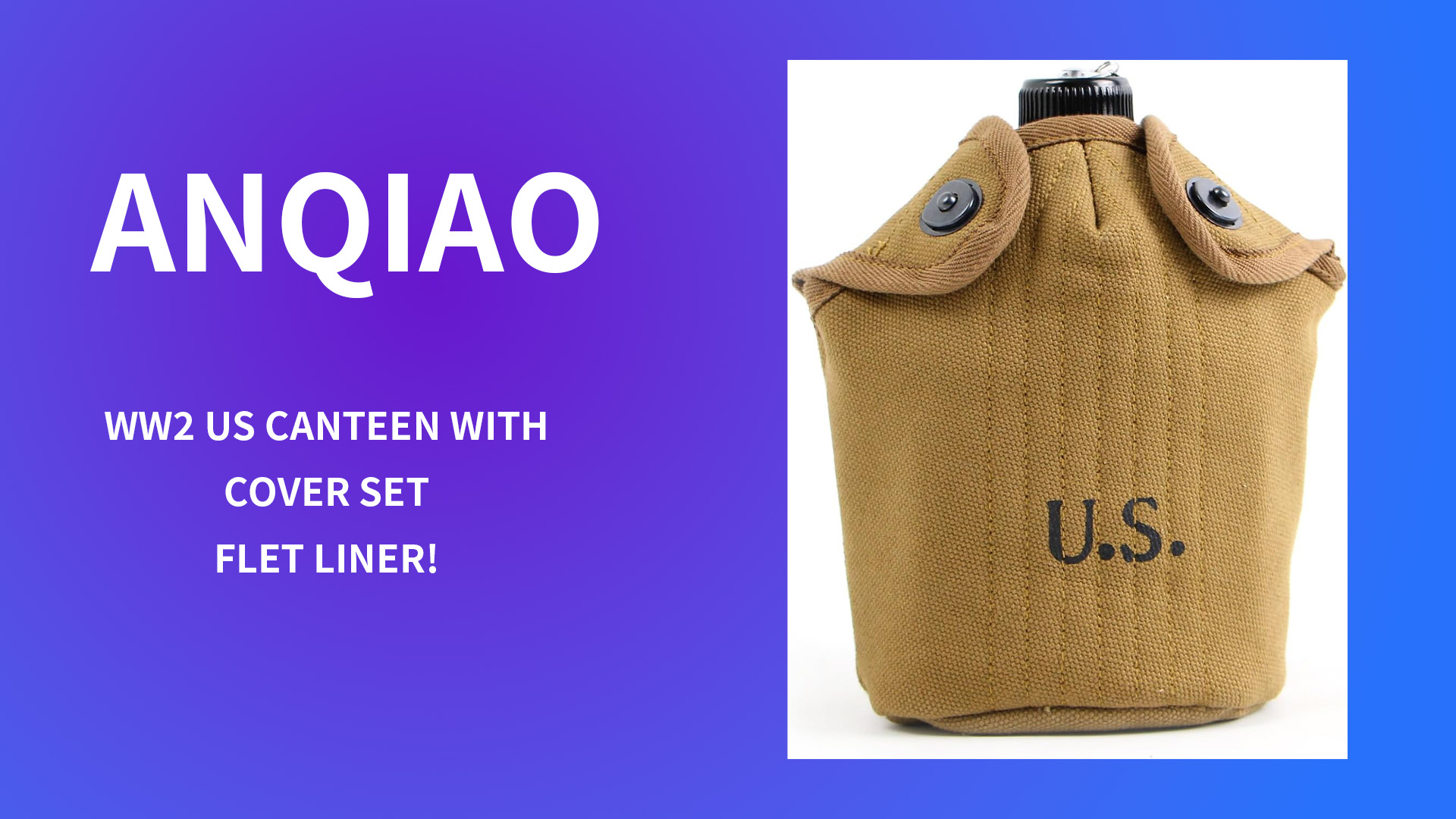 Amazon.com: WW2 WWII US M1910 Canteen Cover Cup Set With Felt