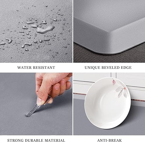 Miniatura 3 de WISELIFE Tapete de cocina antifatiga, tapete de cocina de 4/5 pulgadas, antideslizante, impermeable, resistente, ergonómico, cómodo, duradero, para