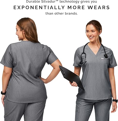 Miniatura 4 de FIGS Catarina - Camiseta médica para mujer, ajuste clásico, 1 bolsillo, elástica en cuatro direcciones, antiarrugas