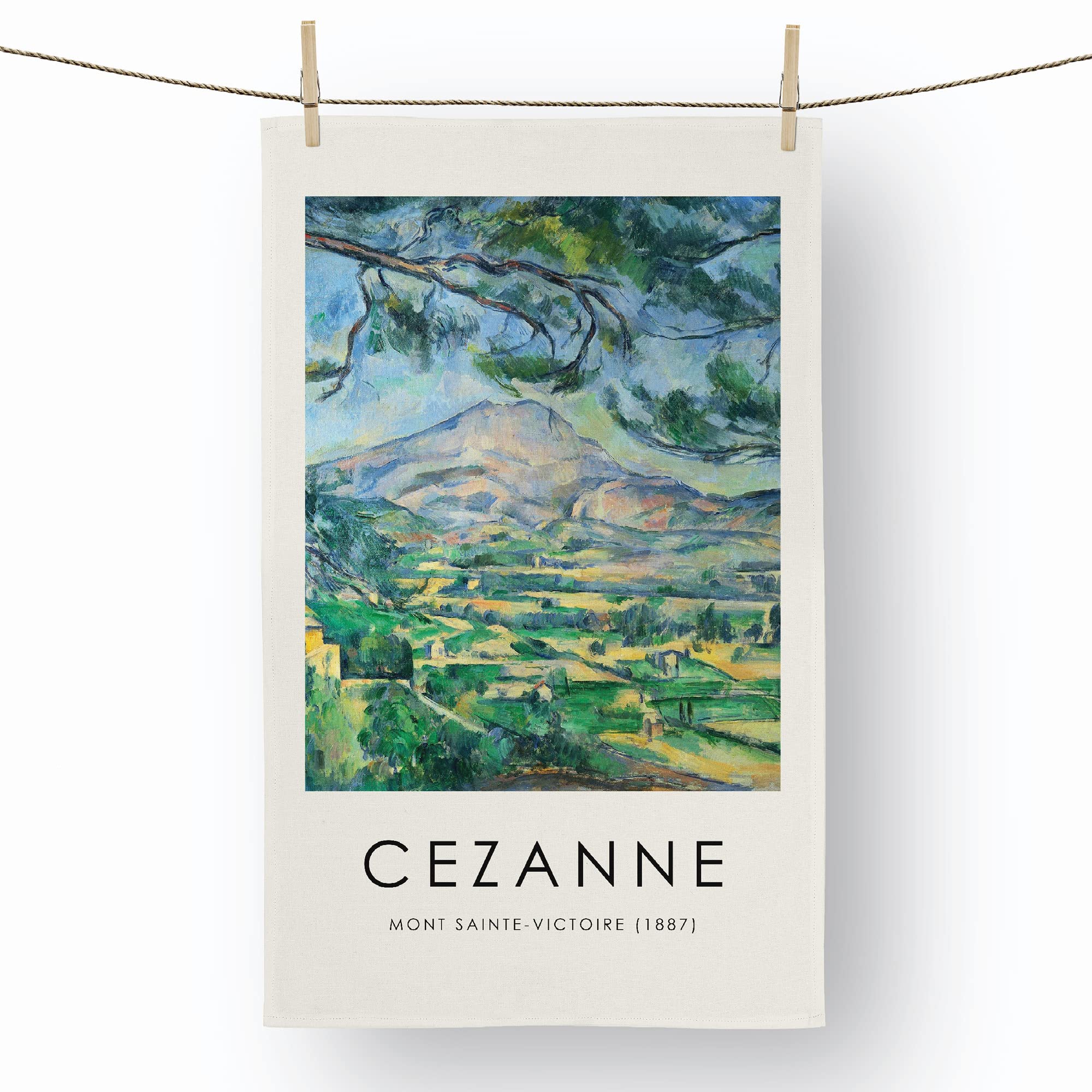 Big Box Art Mont Sainte Victoire Vol.9 by Paul Cezanne, 100% Cotton (72 x 44 cm) Kitchen Tea Towel