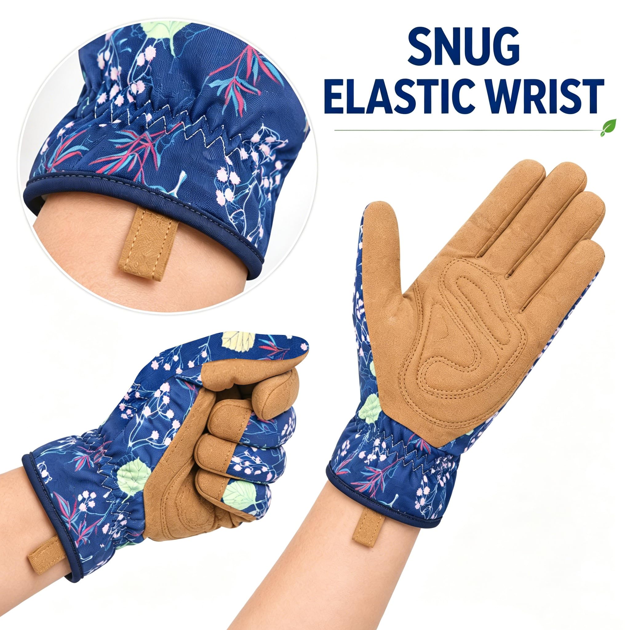 Gants de jardinage en cuir pour femme, résistants à l'abrasion et aux coups de couteaux, résistants aux rayures, respirants pour désherber, creuser, planter, ratisser et tondre (taille L)