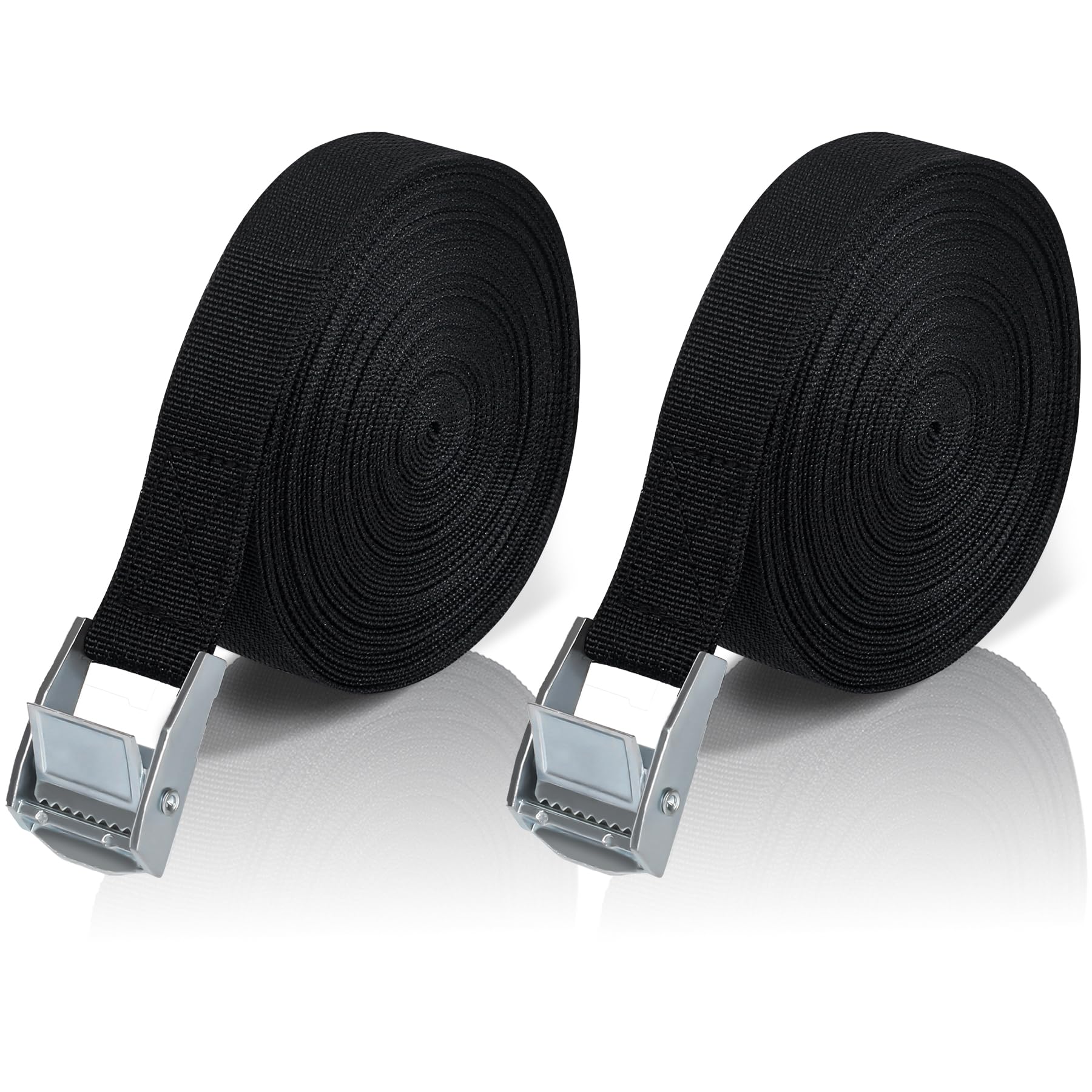 Correa de Amarre 2M, 6 Piezas Cinchas de Amarre con Correas Tensoras de Presión, Cinturón Tensor de Carraca con Hebilla para Portaequipajes de Coche, Portabicicletas, Surf, Kayak, Motocicletas — view 8