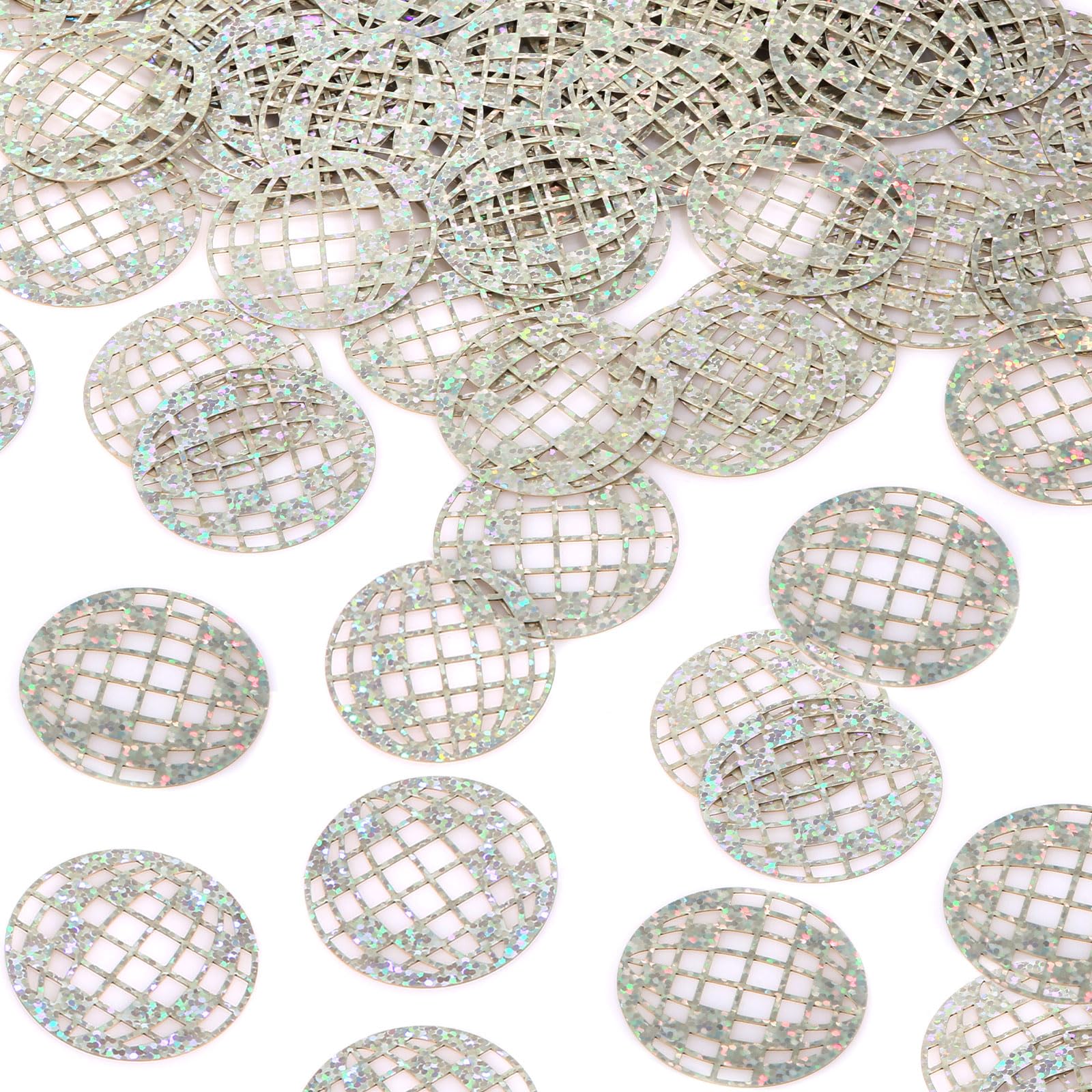 100 coriandoli da discoteca e 1 bandiera Discola, ornamenti lucidi