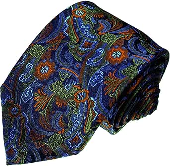 Cravate Lorenzo Cana 100% Soie – Motif Carreaux Or Jaune – Modèle 84180 – Style Italien