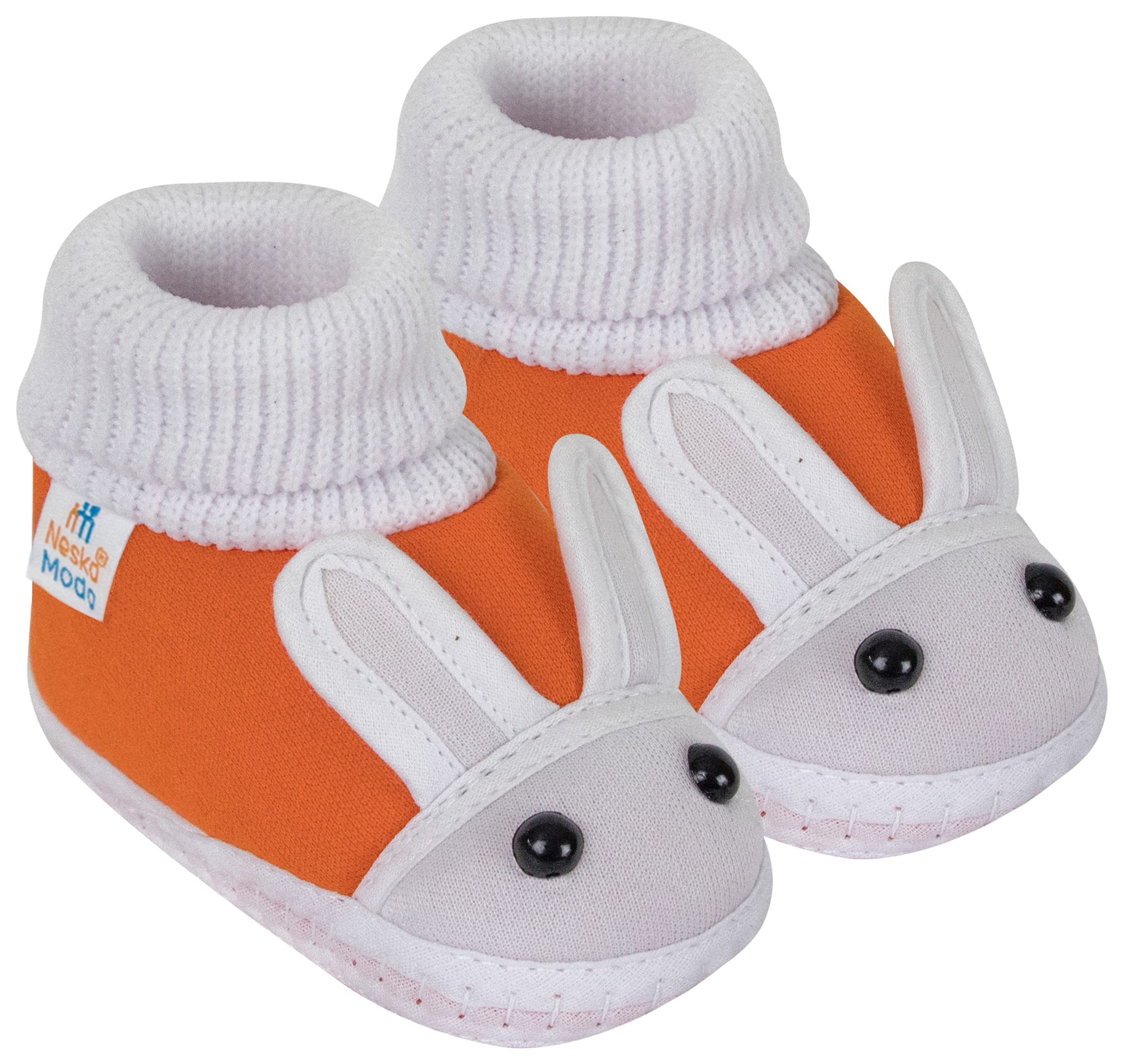 neska moda Baby Boys & Girls Rabbit Orange Booties for 0 to 12 Months Infants-picture-11