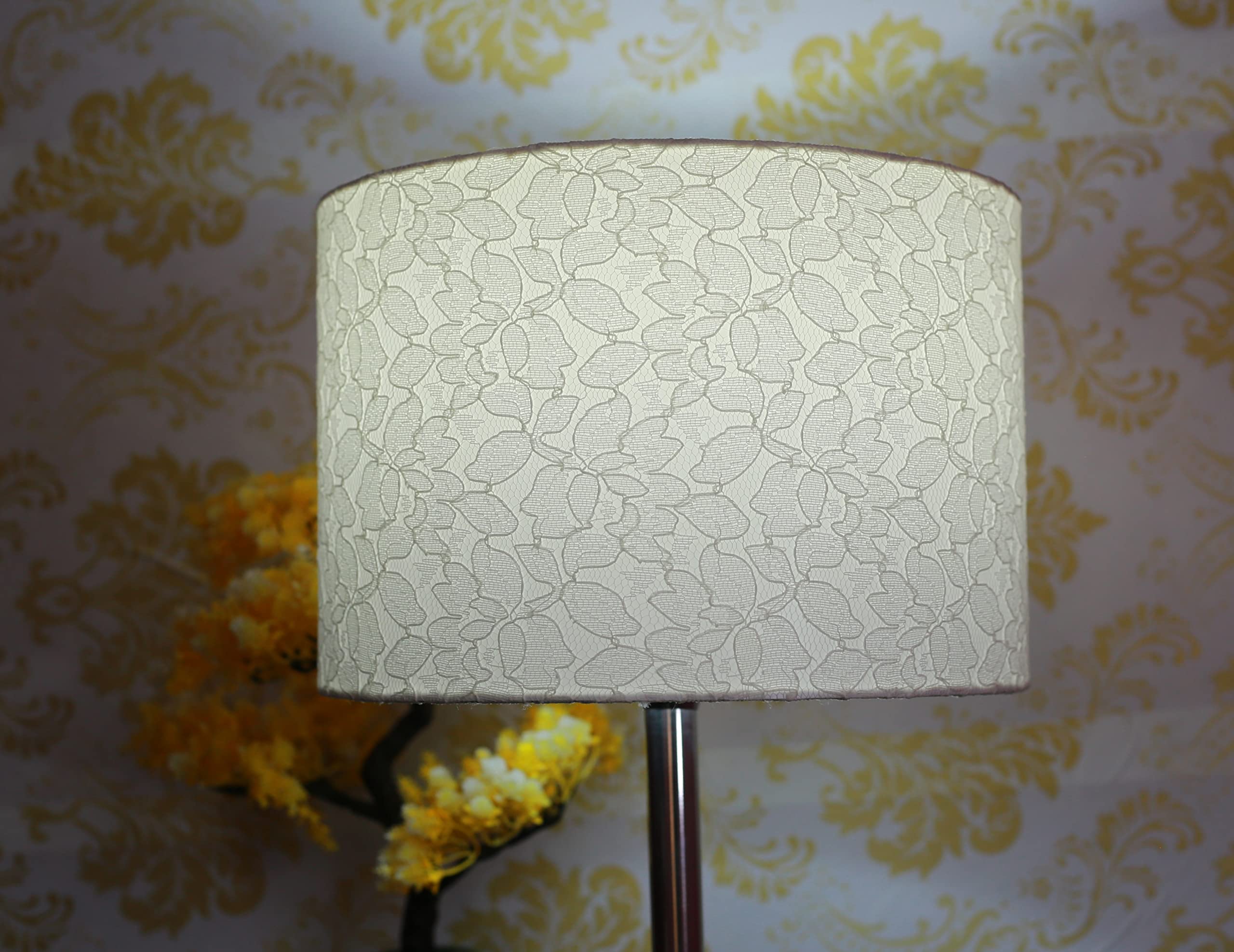 Vk Lampshade Industry, Antique Finish Drum Lampshade for Floor Lamp and Big height Lamp, Lamp Shade Suitable for Bedroom, Study room, Living room and Home Decor & Decoration. (16x9x16 Inches)