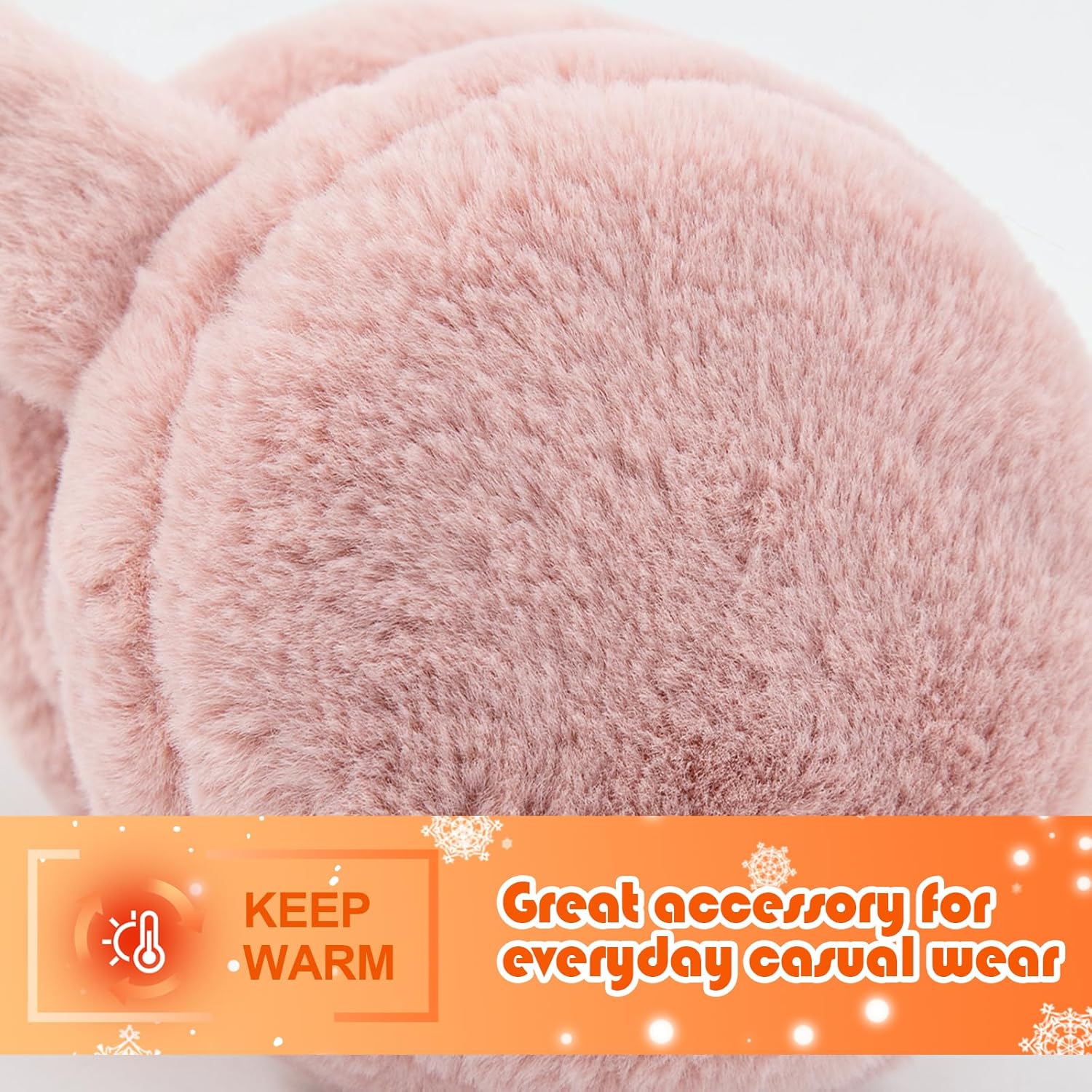 Kids Winter Earmuffs Baby Warm Ear Muff Girls Cute Furry Ear Warmers Boys Foldable Ear Covers for Cold Weather - Image 3