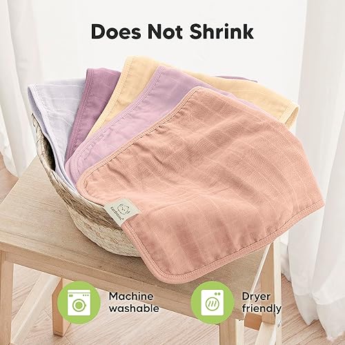 Miniatura 7 de KeaBabies Paños de muselina de algodón para bebé, niño, niña, paquete de 5 paños suaves y absorbentes para bebés, toallas grandes y paños para