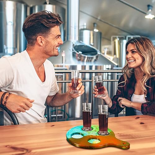 Miniatura 7 de Geiserailie 4 piezas de soporte para copas de vino, molde de resina para servir, molde de epoxi, estante de vino, molde de silicona, moldes de