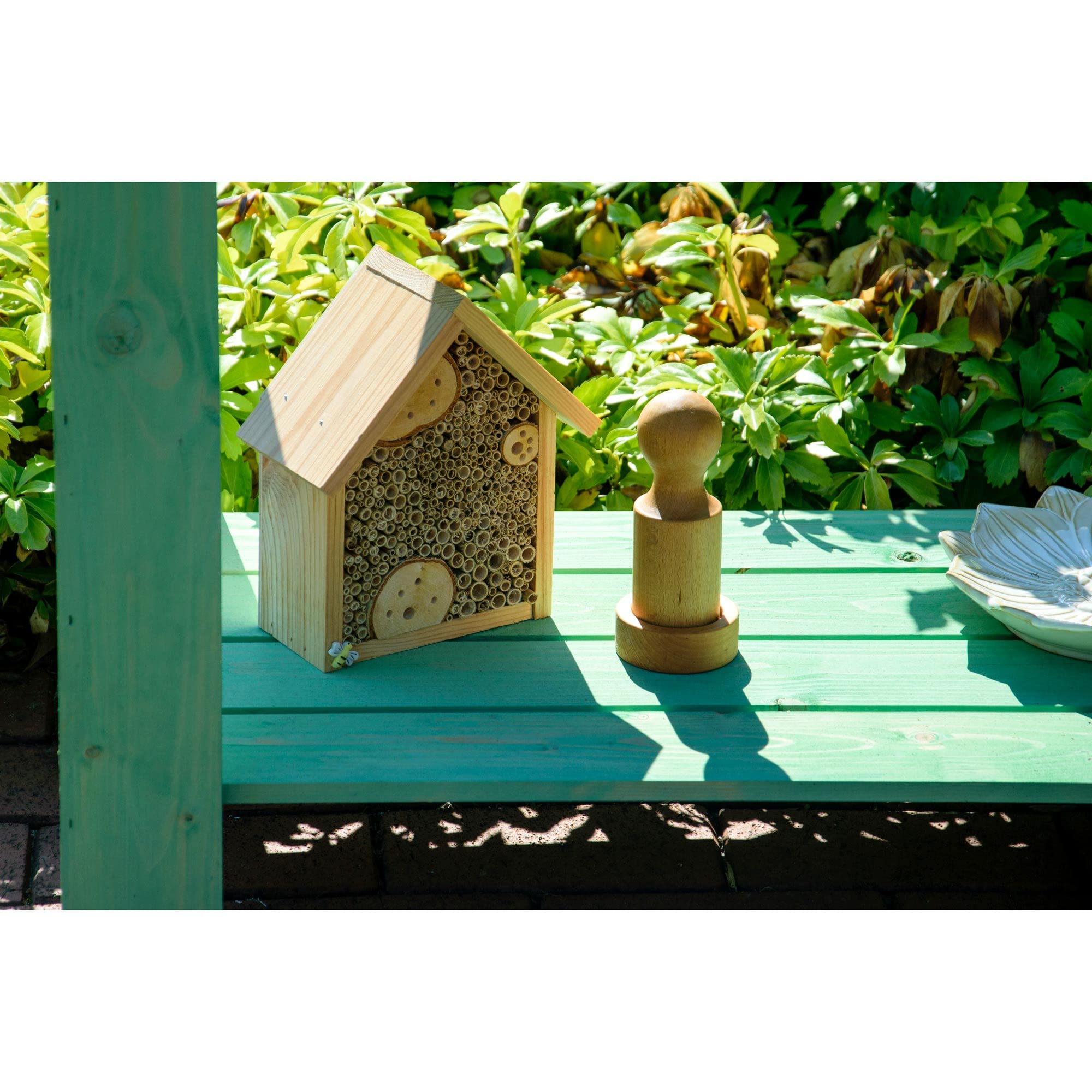 dobar 58292FSCe – Elegante bancal Alto Urban con Superficie de Almacenamiento – Bancal Elevado para Verduras con lámina – Jardinera Verde Menta para balcón, jardín y terraza