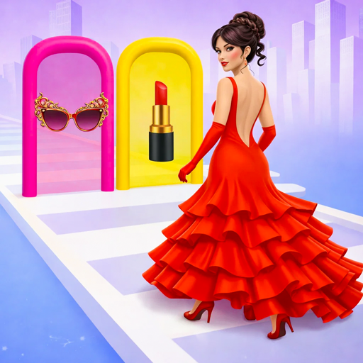 Fashion Fame K-Pop Dual Catwalk Battle Run 3D: Dress Up Doll Queen Runway Show & Stylist Girl Makeover Games