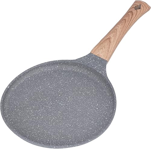 QANYEGN Sartén, sartén de aluminio, antiadherente, sartén de cocina, con mango resistente al calor, gris