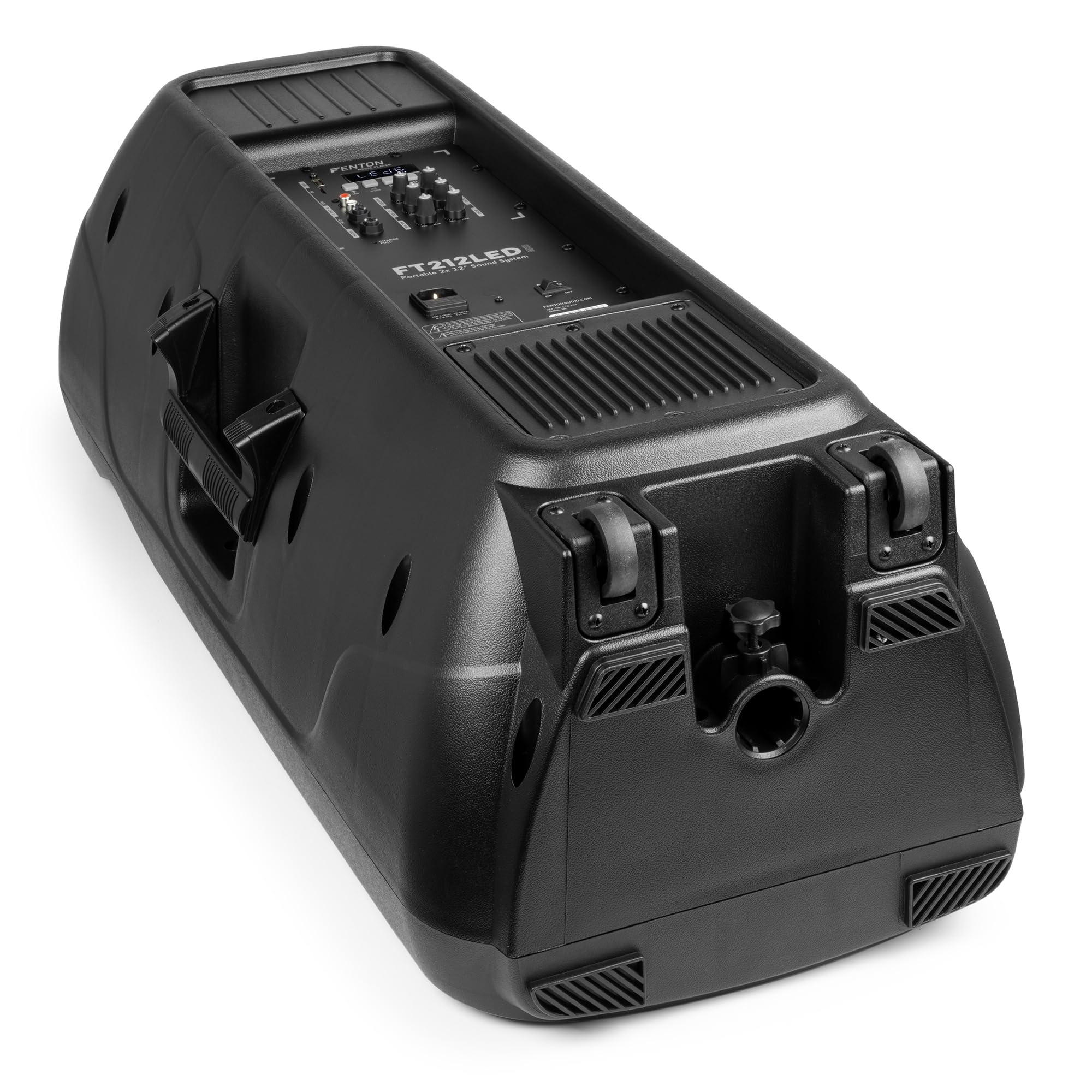 Fenton FT212LED MK2, Partybox Bluetooth Lautsprecher Groß 1400W, Musikbox Bluetooth Groß, 15" LED Subwoofer, Mikrofon, Akku- Netzbetrieb, AUX Eingang, USB Media-Player, Stereo-Pairing, Party Box