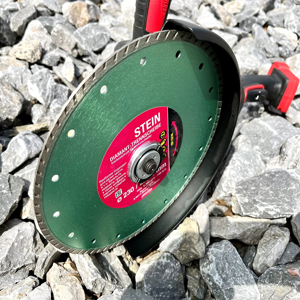 Juego de 5 discos de corte de diamante G-STONE turbo universal, corte en seco, para hormigón, granito, piedra y ladrillo, diámetro de 230 mm