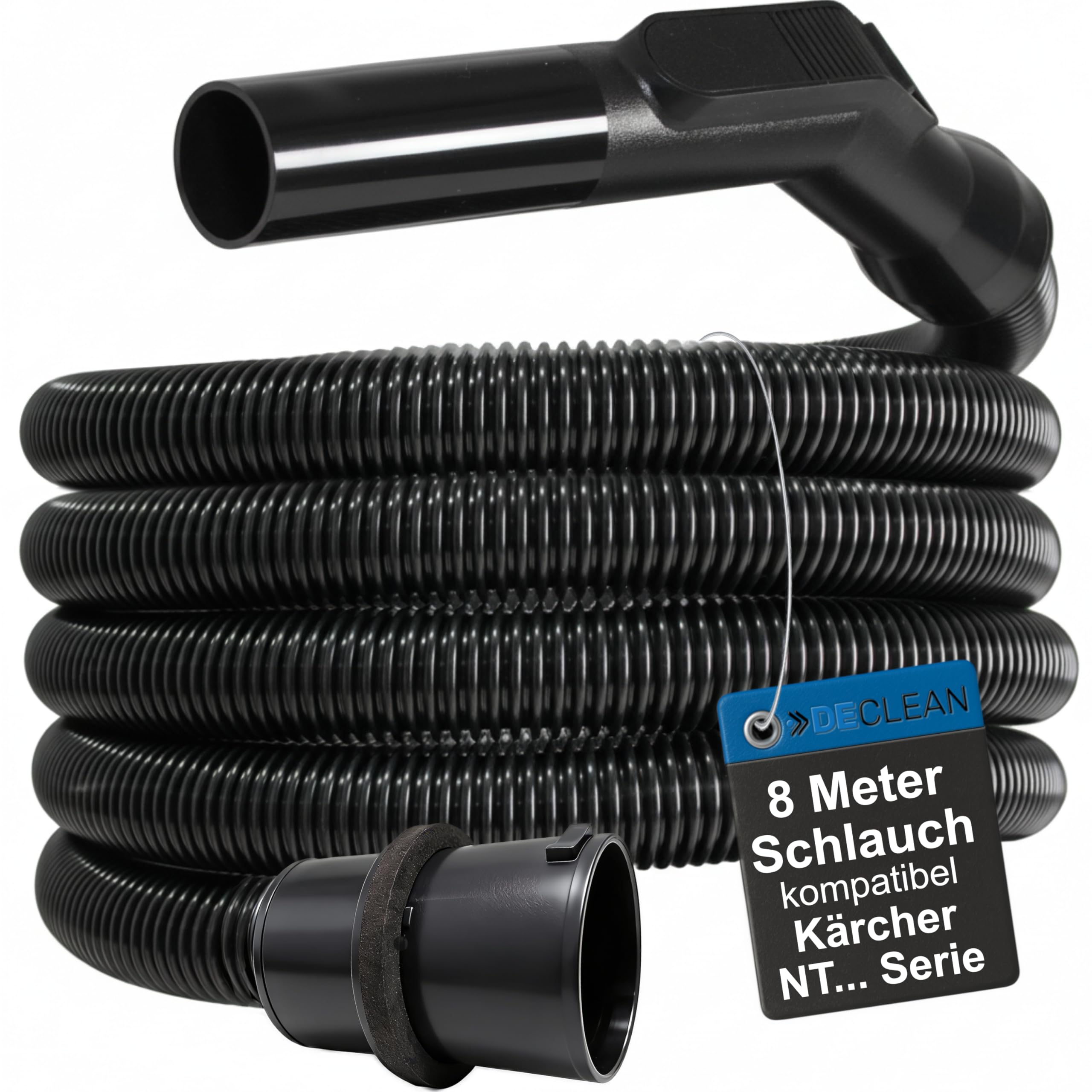 8 m Saugschlauch kompatibel mit Kärcher NT 14/1 NT 25/1 NT 27/1 NT 35/1 | DeClean passend für Kärcher NT 40/1 NT 45/1 NT 48/1 NT 55/1 NT 65/2 NT 301 NT 351 NT 360 NT 361 362 501 551 Staubsauger