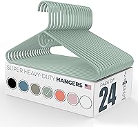Vista 74 de Neaties Perchas de ropa súper resistentes, paquete de 20 (24 unidades), fabricadas en los Estados Unidos, capacidad de 10 libras, perchas