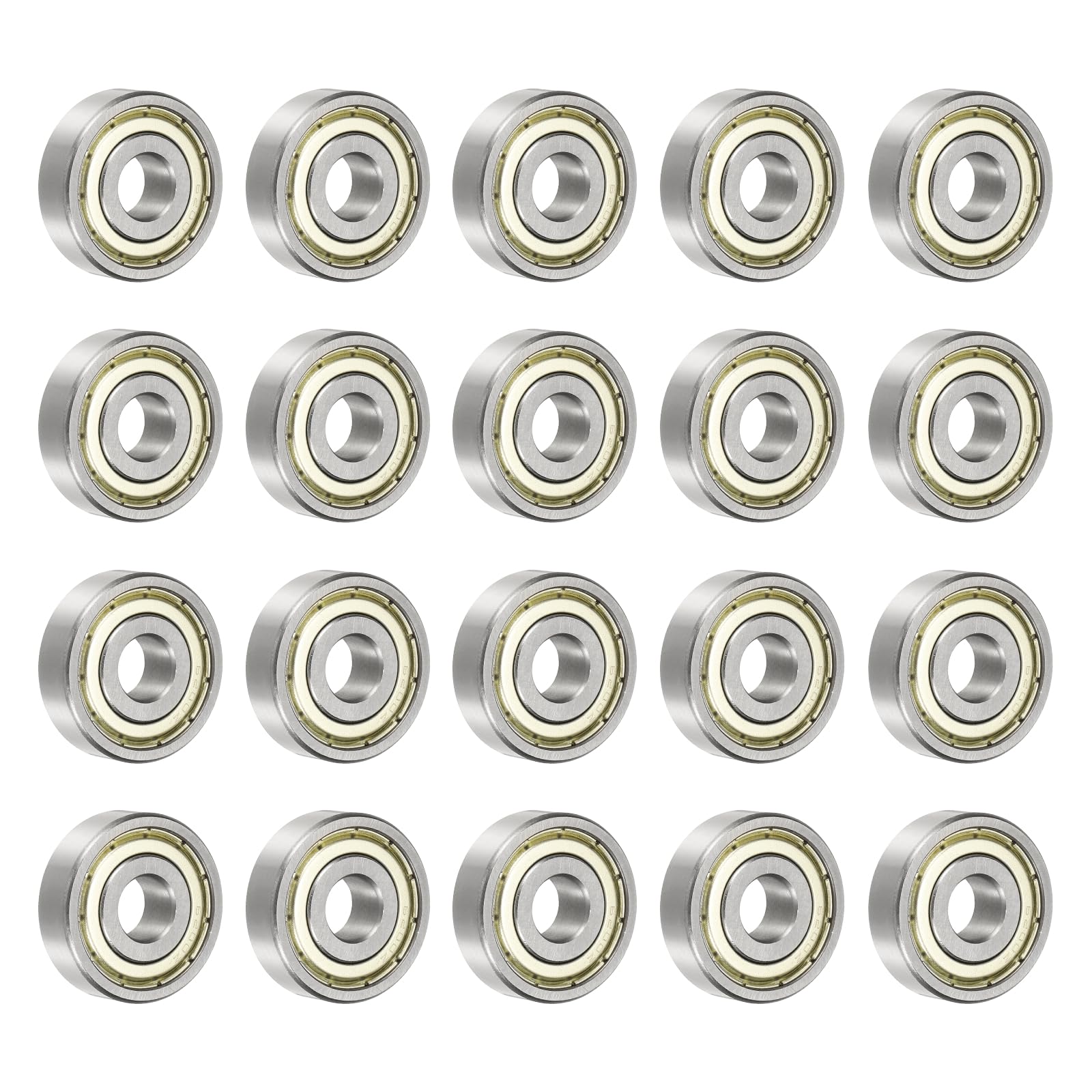 QUARKZMAN 20 Pz Cuscinetti A Sfere 6200ZZ A Gola Profonda, 10 x 30 x 9 mm Cuscinetto In Acciaio Cromato Silenzioso A Doppio Schermo Per Motori Elettrici, Elettrodomestici, Macchinari