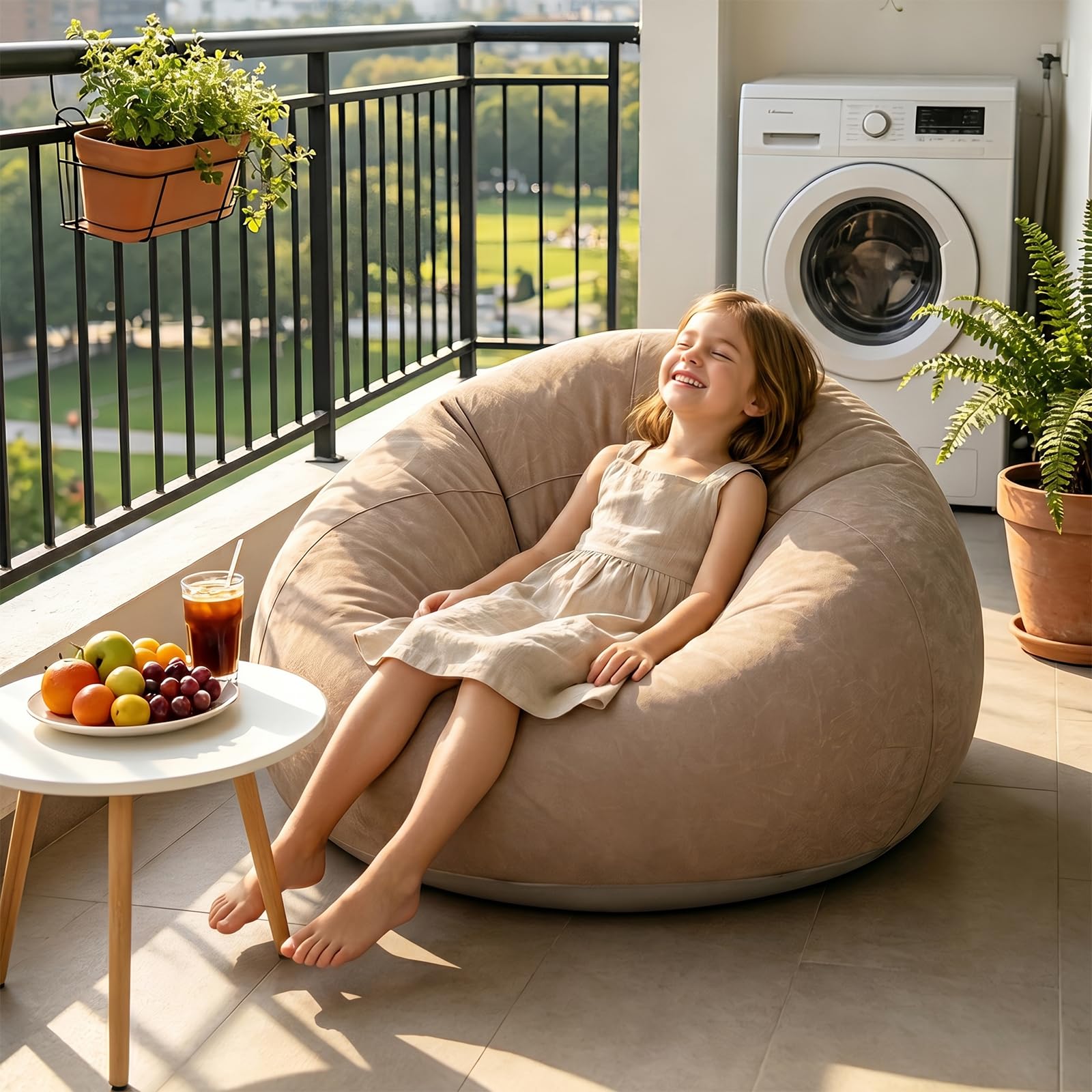 Tragbares & Wasserdichtes Luftsofa für Outdoor, Aufblasbarer Sessel Sitzsack, Camping, Strand, Pool und Reisen | Aufpumpen, Tragbar, Bequem (Grau)