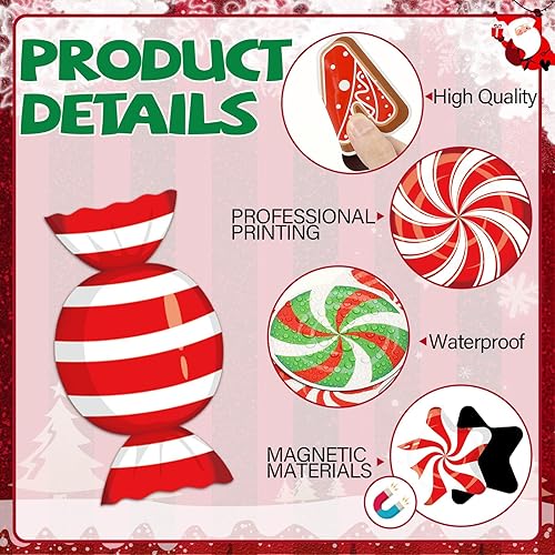 Miniatura 24 de Wiooffen 36 imanes del día de San Patricio para refrigerador del día de San Patricio, decoración magnética, gnomo, imanes de trébol irlandés