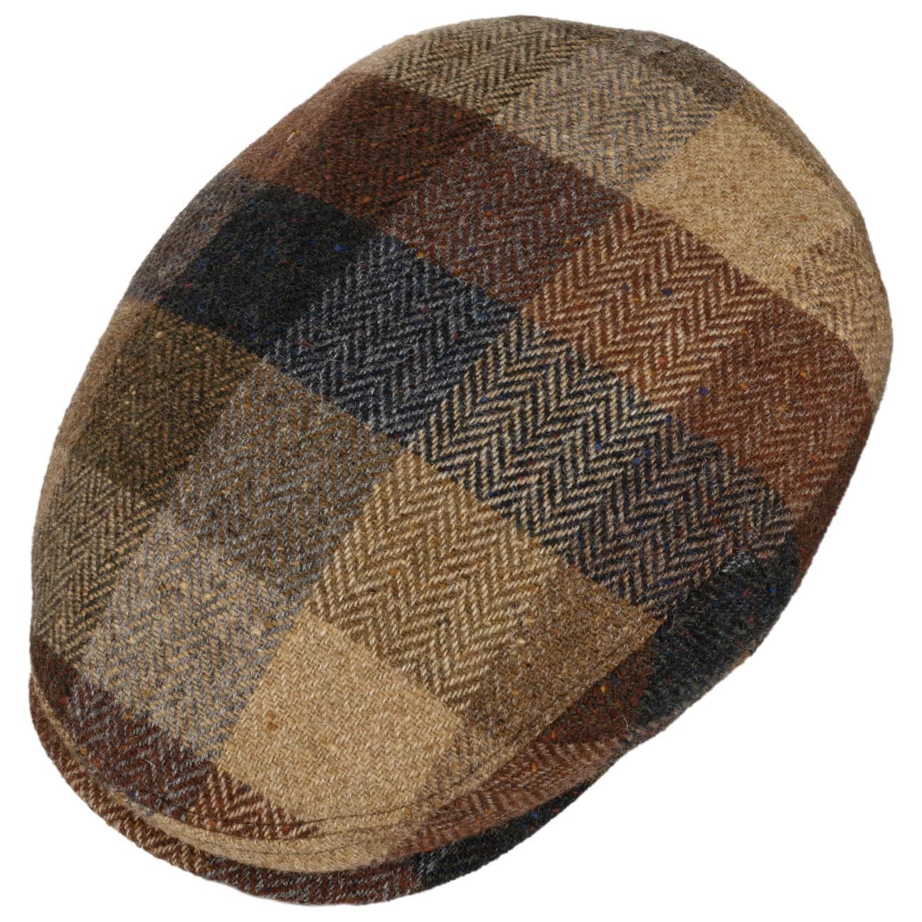 Lierys Zachery Virgin Wool Flat Cap Men Brown 7 1/8