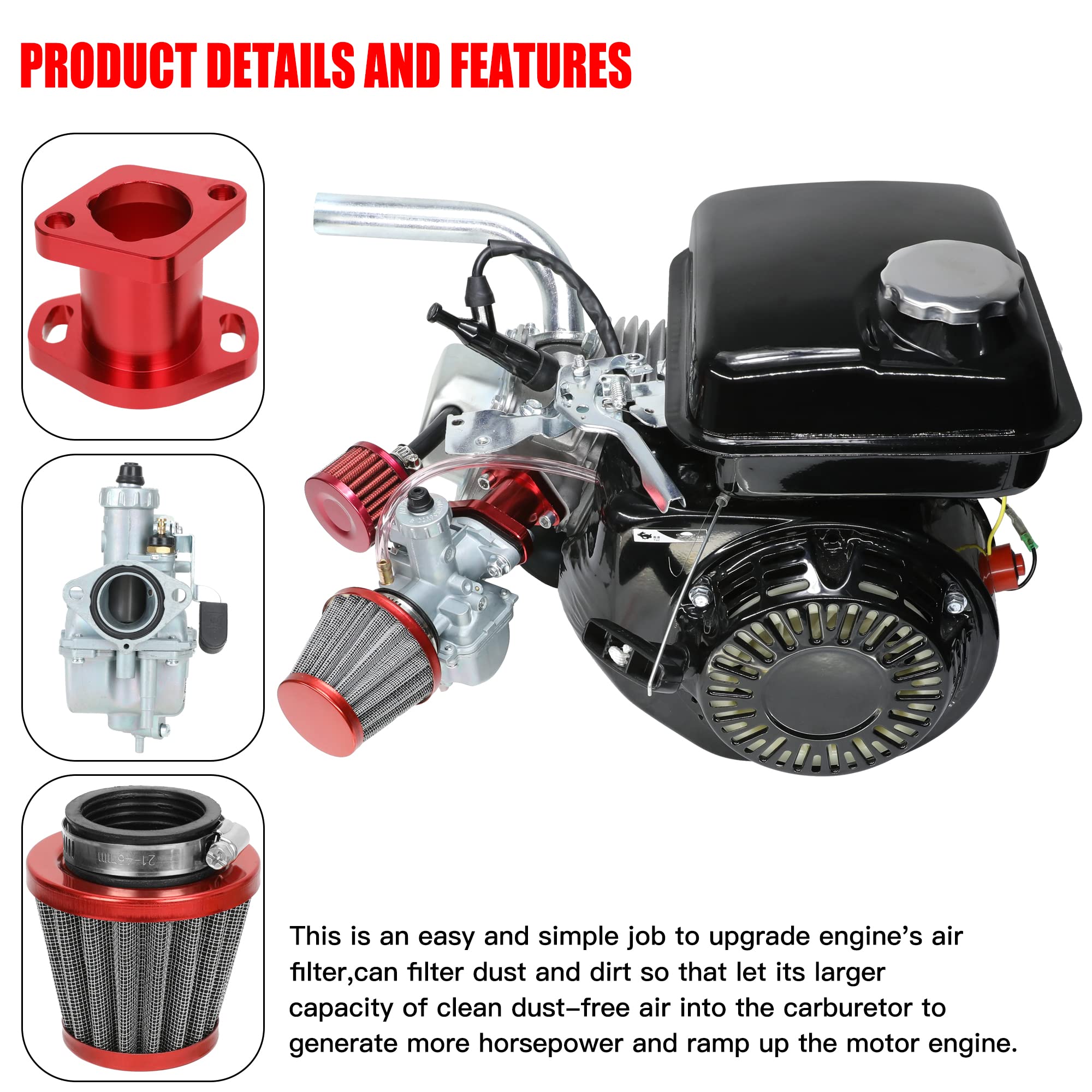 2 Fast 100 Cc Piaggio Avviatore A Strappo Per Generatore Predator 212cc - Compatibile Con Go Kart, Pit Bike E Motori 6.5HP/7HP Avviamento Per Go Kart 6.5HP