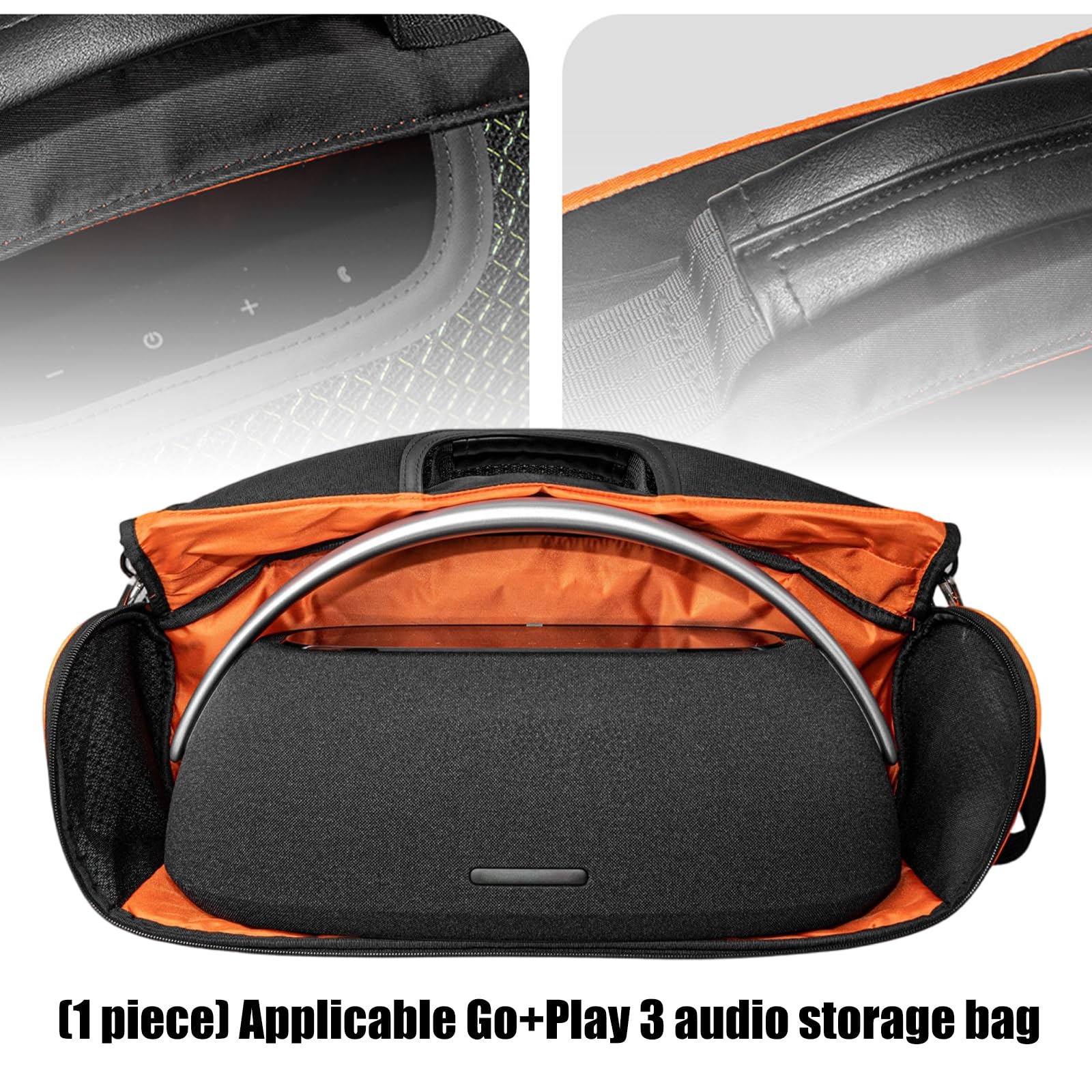 Custodia per Go+Play 3 Attrezzatura Guscio Rigido in Eva Costruzione con Apertura Piatta Interno Imbottito Tracolla Staccabile Opzione Trasporto organizzato Durante i Viaggi Picnic
