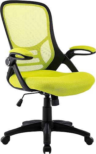 Porthos Home Ubert - Silla de oficina con respaldo de malla transpirable, giro de 360 grados, soporte lumbar, ajuste de altura del asiento y ruedas