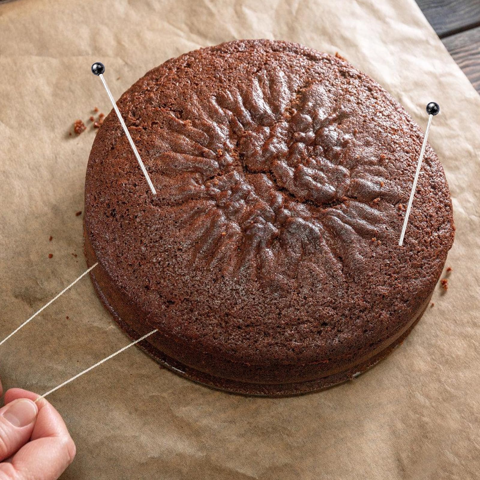 6 Spiedini per Torte, Riutilizzabili, in Acciaio Inox, Ideali per La