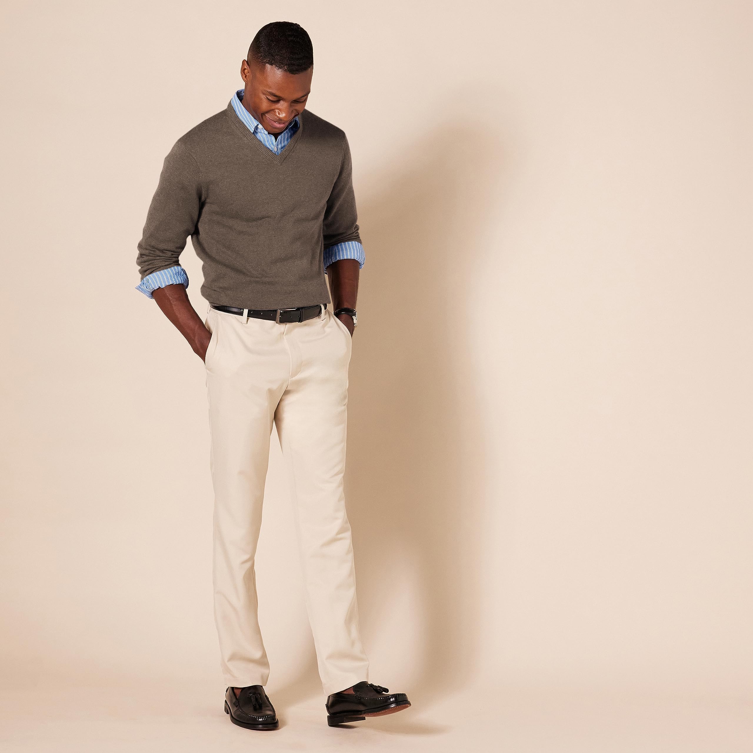 Amazon Essentials Hombre Jersey con Cuello en V (Disponible en Tallas Grandes y Altas)