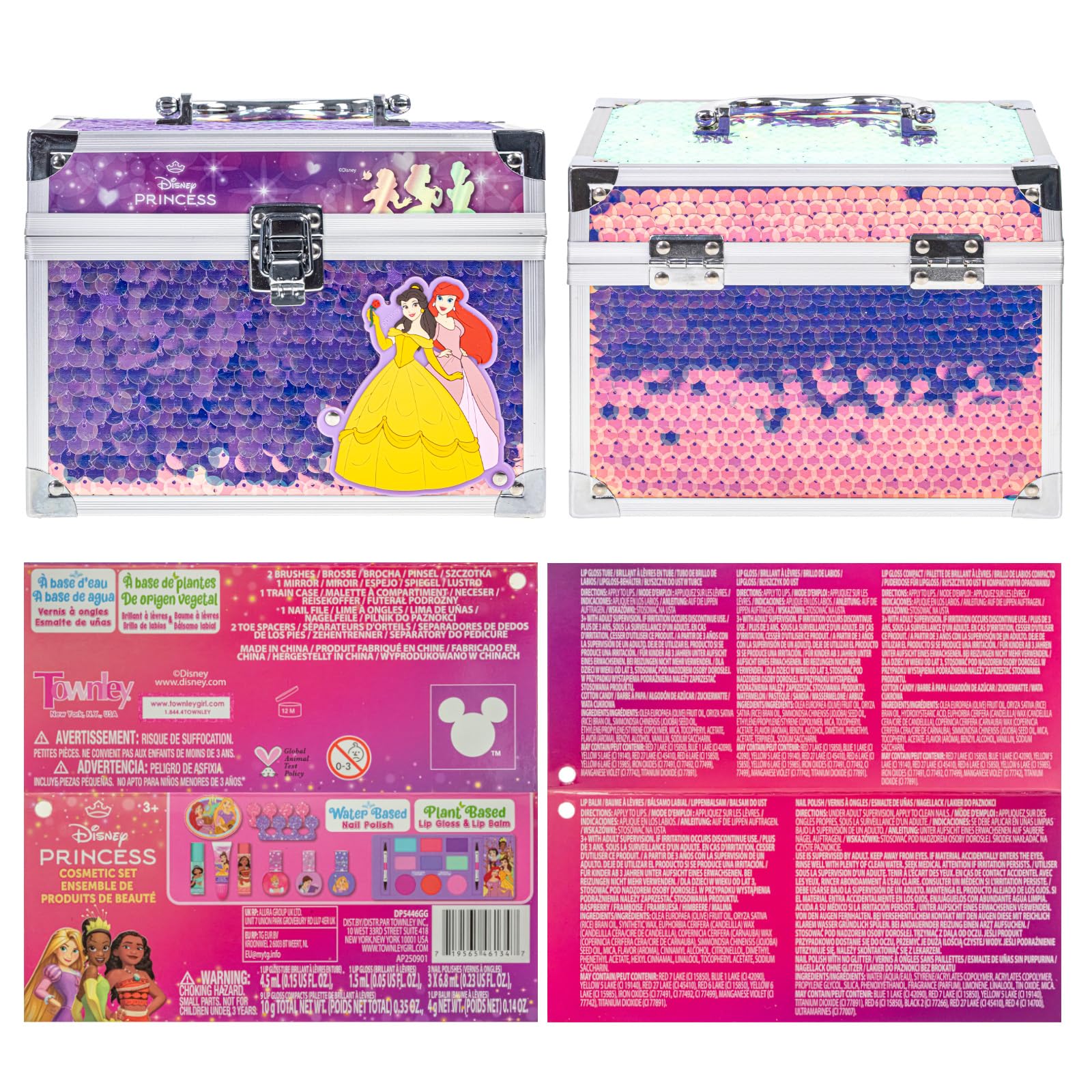 Disney Princess Schminkset Kinder Lipgloss & Nagellack mit Beauty Koffer