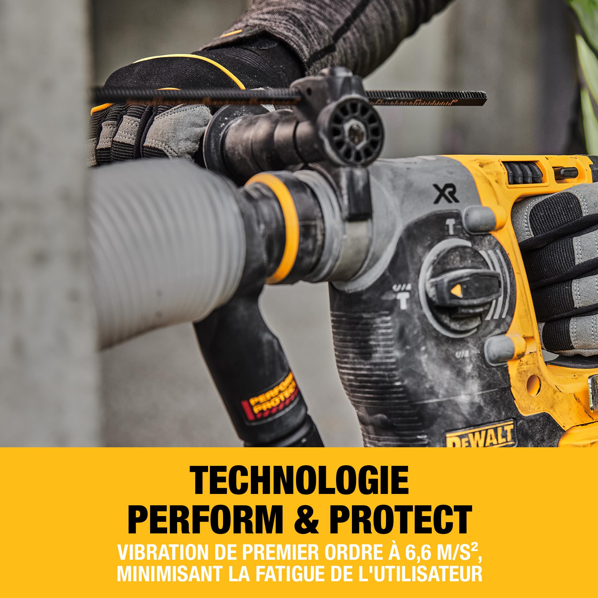 DEWALT Perforateur sans fil SDS-Plus Brushless XR 18V 24mm avec 2 batteries 5Ah chargeur TSTAK DCH273P2T-QW