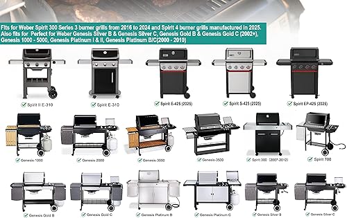 Miniatura 5 de 7658 Cast Iron Griddle for Weber Spirit II Spirit 200 300 Series Genesis Silver B C 1000-5000 Grill