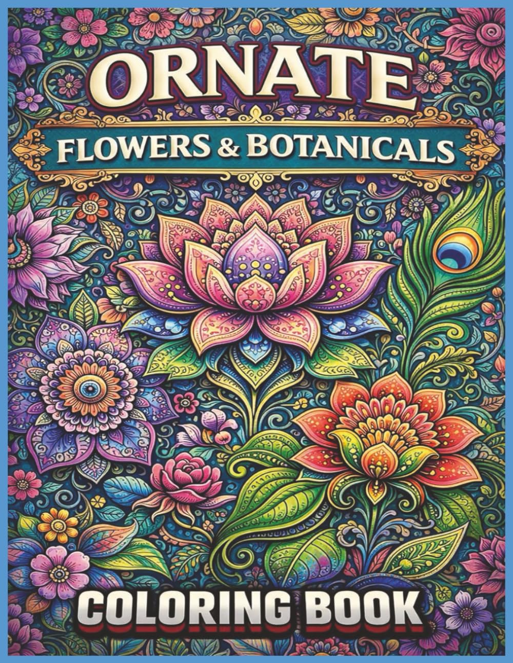 Ornate Flowers & Botanicals: A Beautiful Flower Coloring Book for Adults & Teens Featuring Elegant Botanicals and Ornamental Garden Art