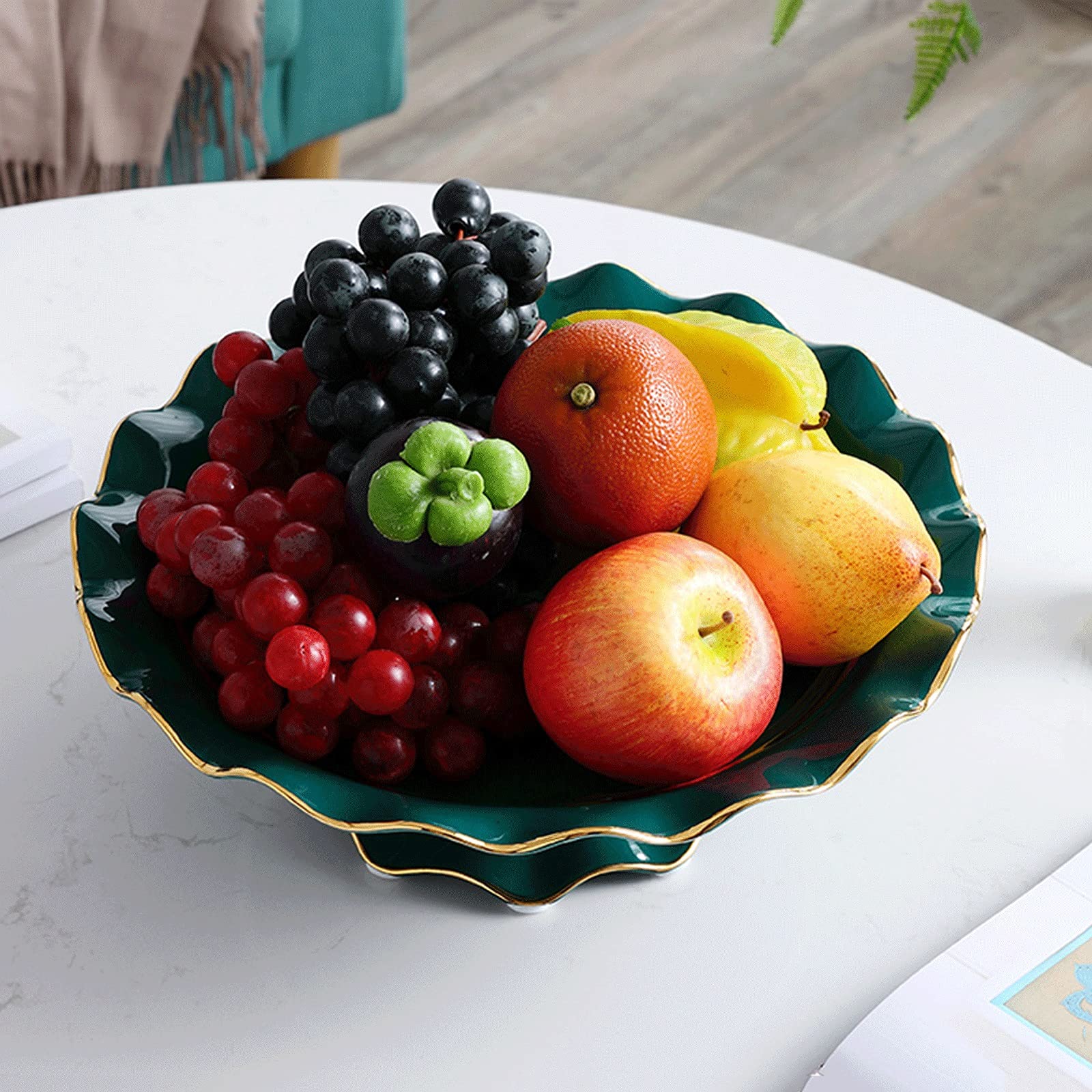 Corbeille à Fruits Plateaux à Fruits à la Maison for la fête de Porcelaine Plaque de Fruits for fête, dîner en Famille, Vacances et réchauffement de la Maison Corbeilles à Fruits