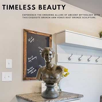 Broken Arm Venus Bust Bronze Sculpture-Mythology-Greek Roman Goddess of Love Bronze Statue and Sculpture for Home Office Decor or Artwork Gift Collection
