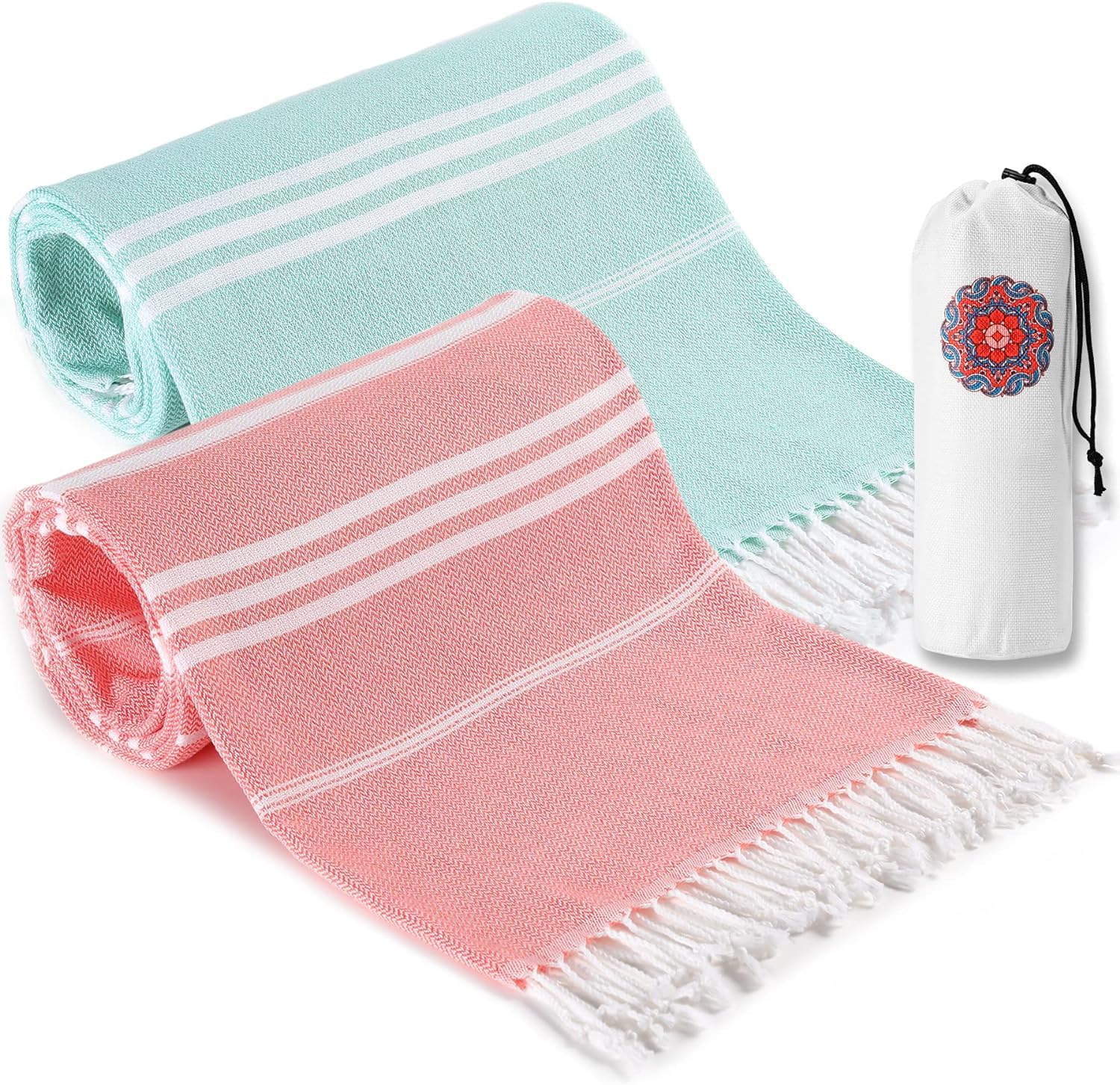 Hoqque Strandtuch Strandhandtuch Hamamtuch Strandtücher Beach Towel XXL Groß Grau Strand Zubehör Strandlaken Damen Herren Hammam Tuch Strandhandtücher Strandzubehör
