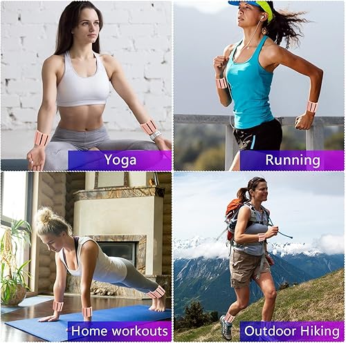 Miniatura 7 de TIMOOU Pesas de tobillo para mujeres y hombres, pulsera ajustable con peso para muñeca para entrenamiento de gimnasio en casa, caminar, correr,