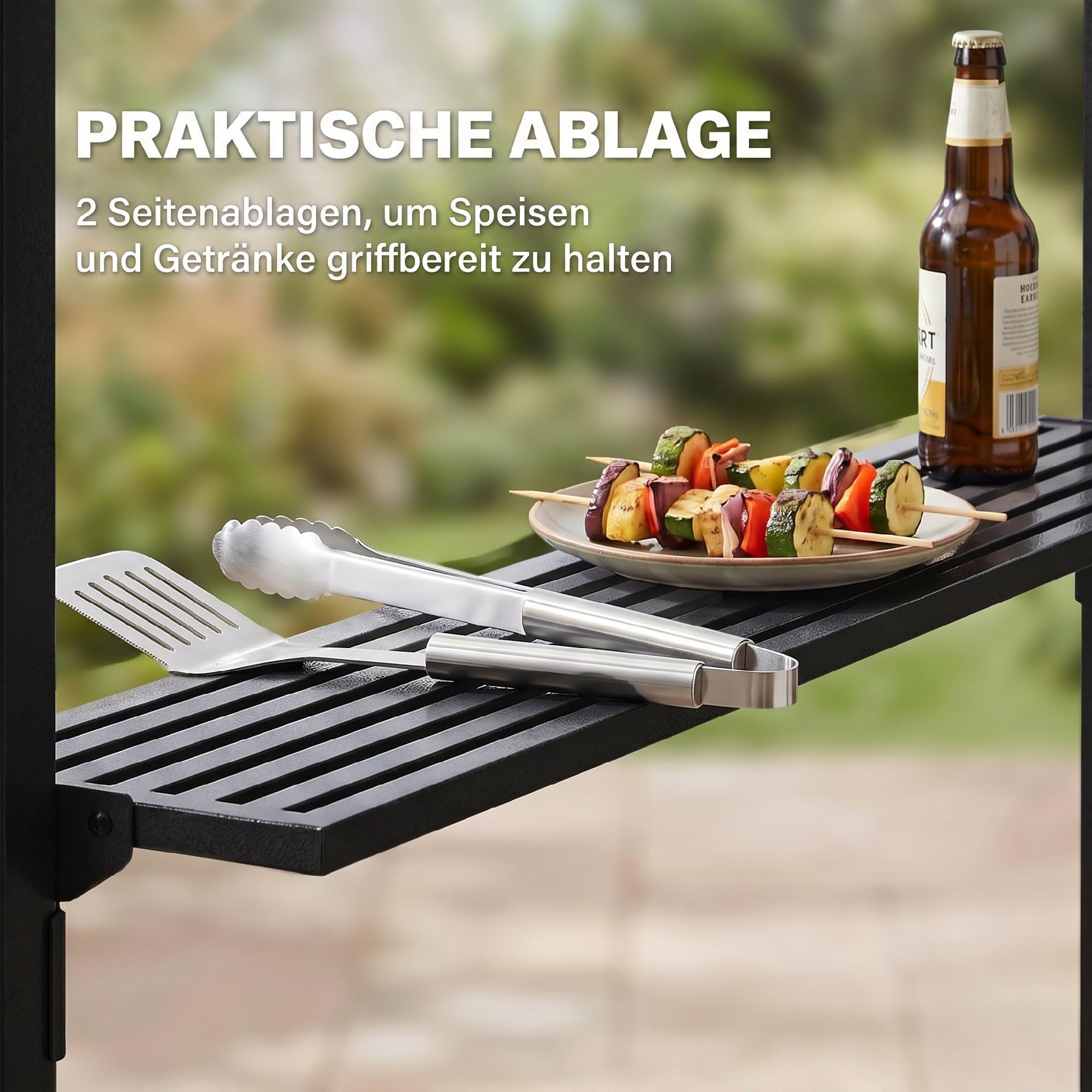 Outsunny Pawilon grill z dachem ognioodpornym 2,5x1,5m Stal Czarny+Brąz