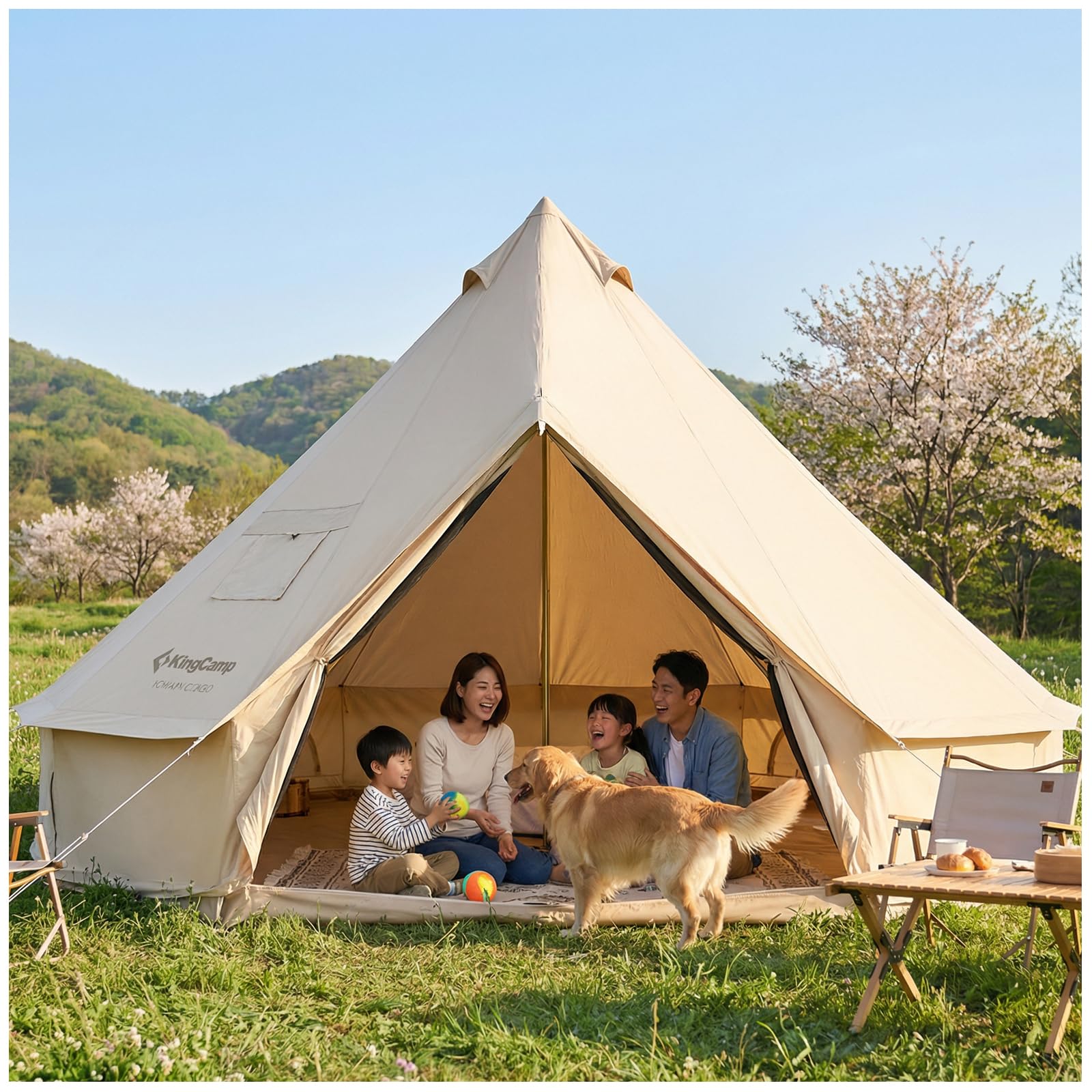 Amazon.co.jp: 【2026新登場】KingCamp ベルテント 4m 大型テント