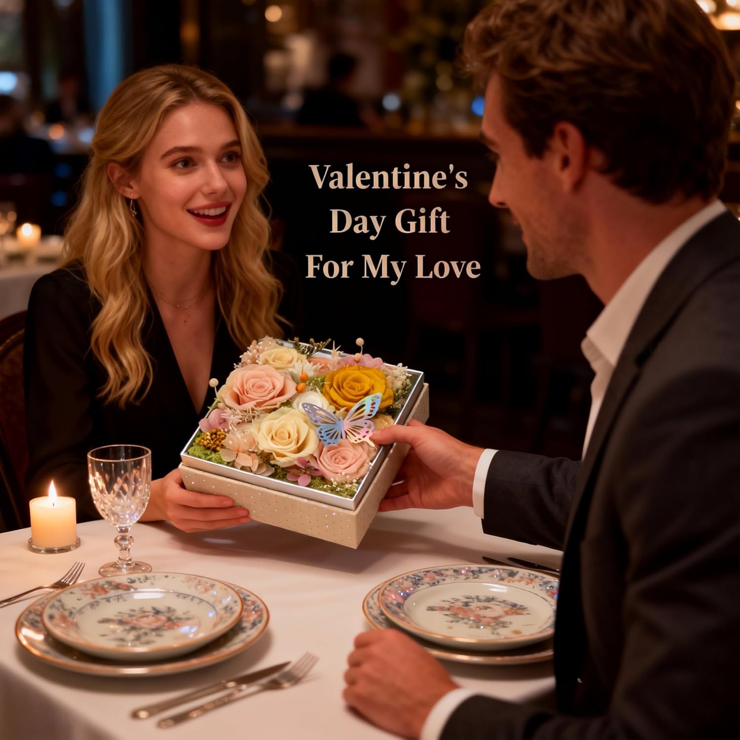 Preserved Yellow Rose Forever Real Eternal Pastel Austin Rose Gifts for Women, Valentine’s Day Mother’s Day Easter Birthday Christmas Wedding Anniversary for Mom Wife Girlfriend - Image 3