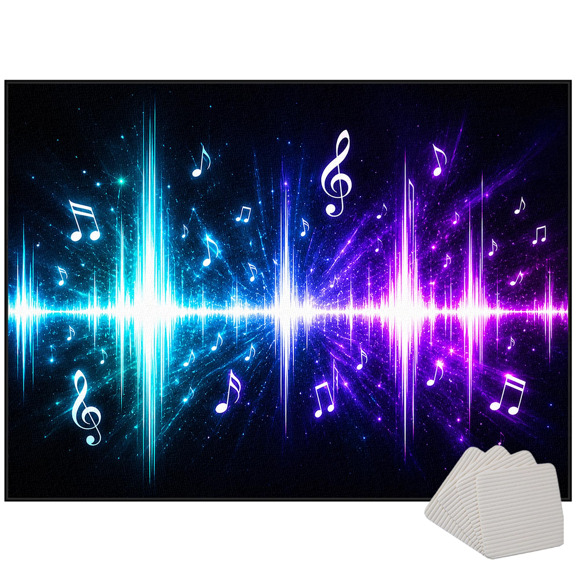 Tapis de Batterie electronique 230 x 180 cm Tapis de Tambour Insonorisé Tapis de Protection pour Accessoires de Percussion Instruments de Musique Tapis de Sol Tapis Batterie