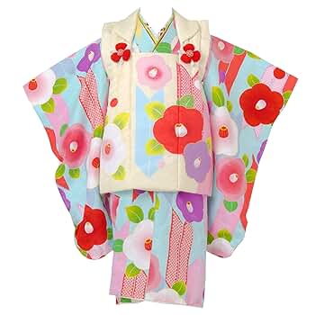 Amazon | 七五三 着物 3歳 被布セット 女の子 京都花ひめ 椿4