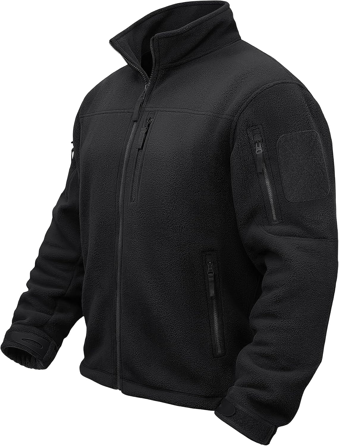 Men’s Lightweight Tactical Fleece Jacket – Full Zip Outdoor Coat