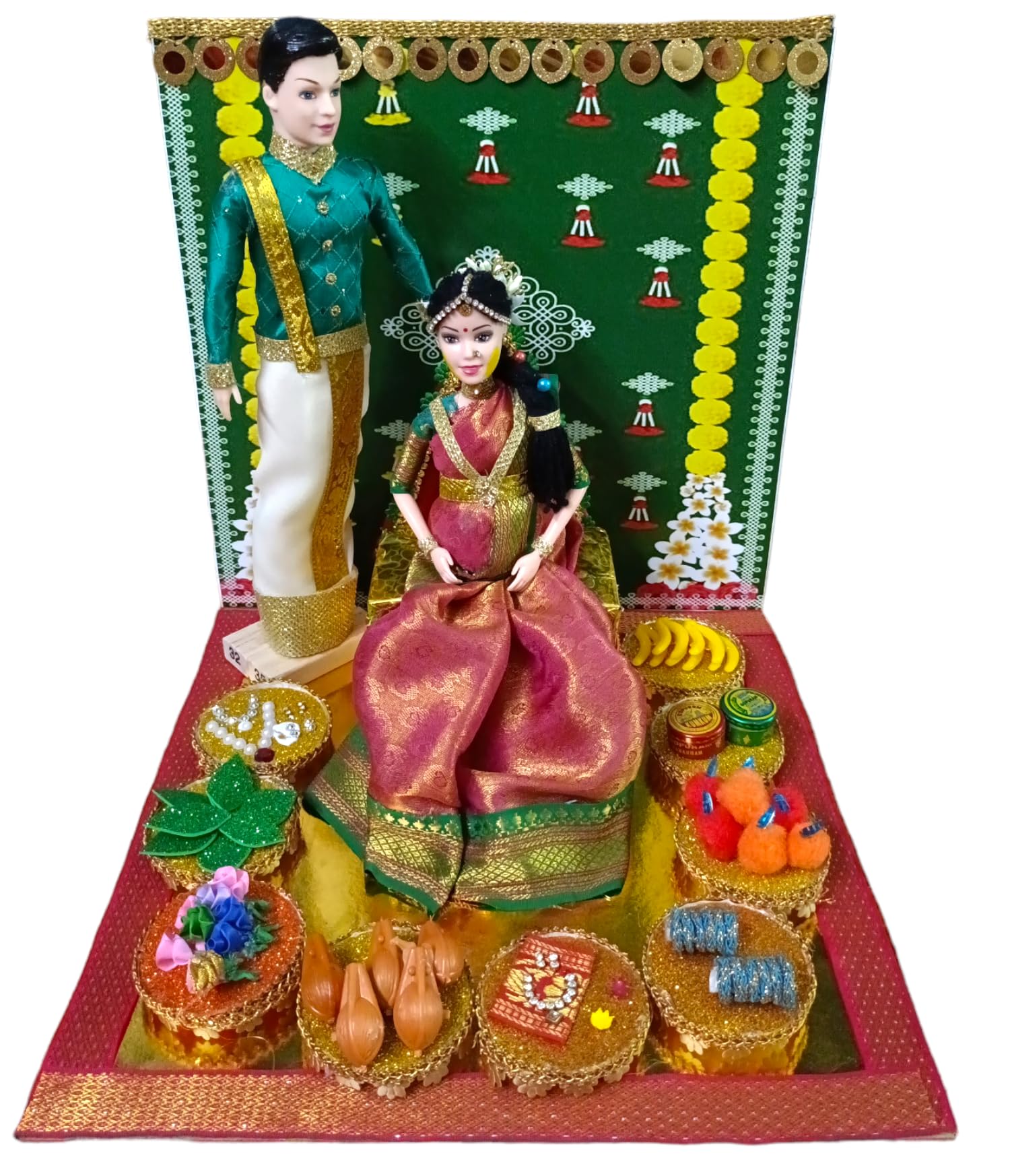 Latest Handmade Traditional Indian Costume Baby Shower/seemantham Dolls Full Set(12 * 12 inches) (B0D5BBRBGR) Amazon Price History, Amazon Price Tracker