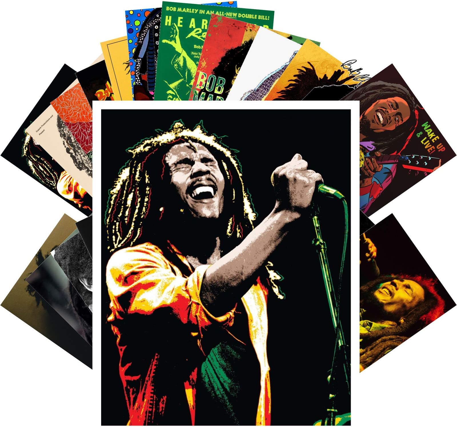 Postcard Set 24 cards BOB MARLEY Posters Photos Vintage Magazine covers Blues Music