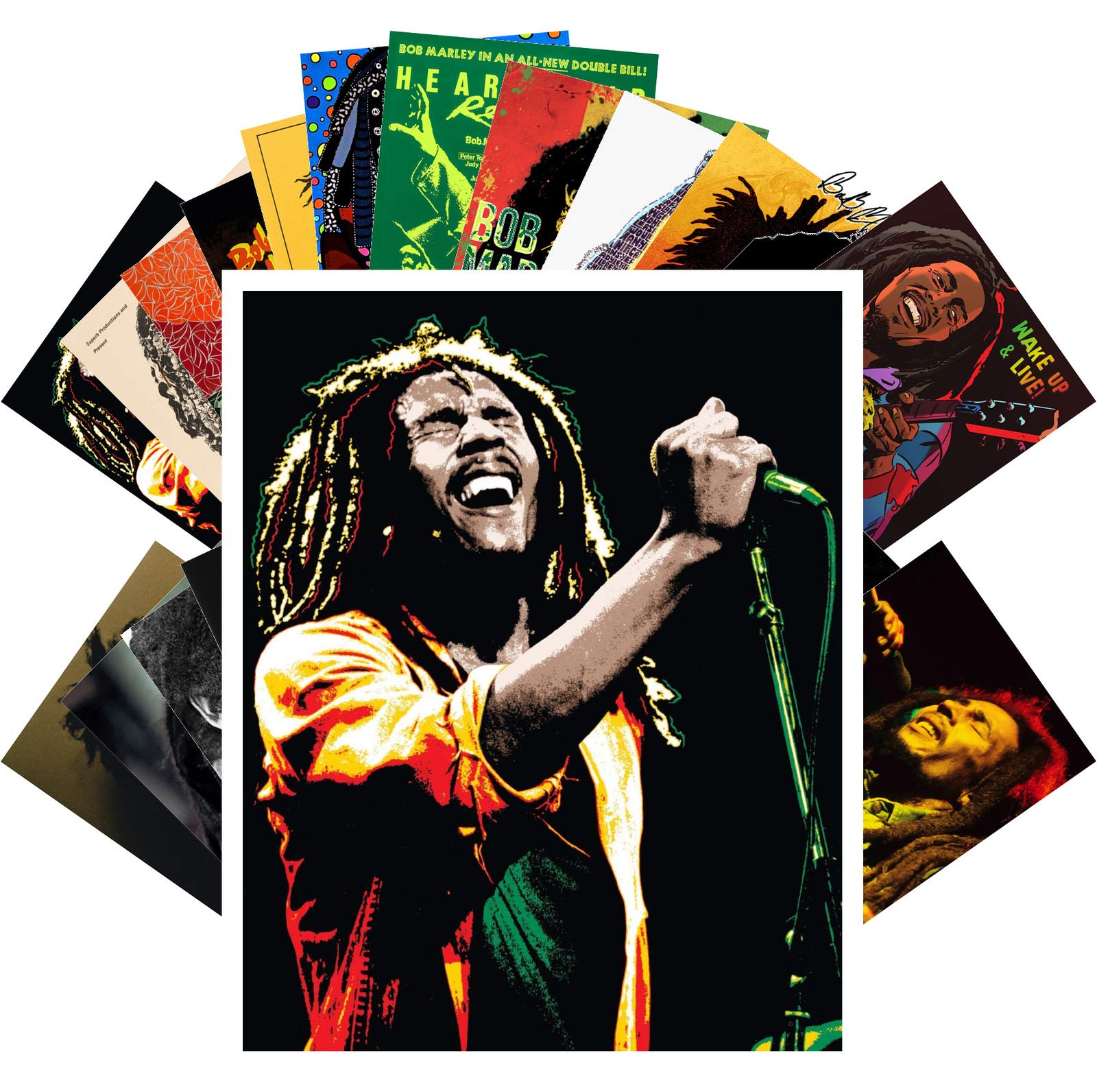 Postcard Set 24 cards BOB MARLEY Posters Photos Vintage Magazine covers Blues Music