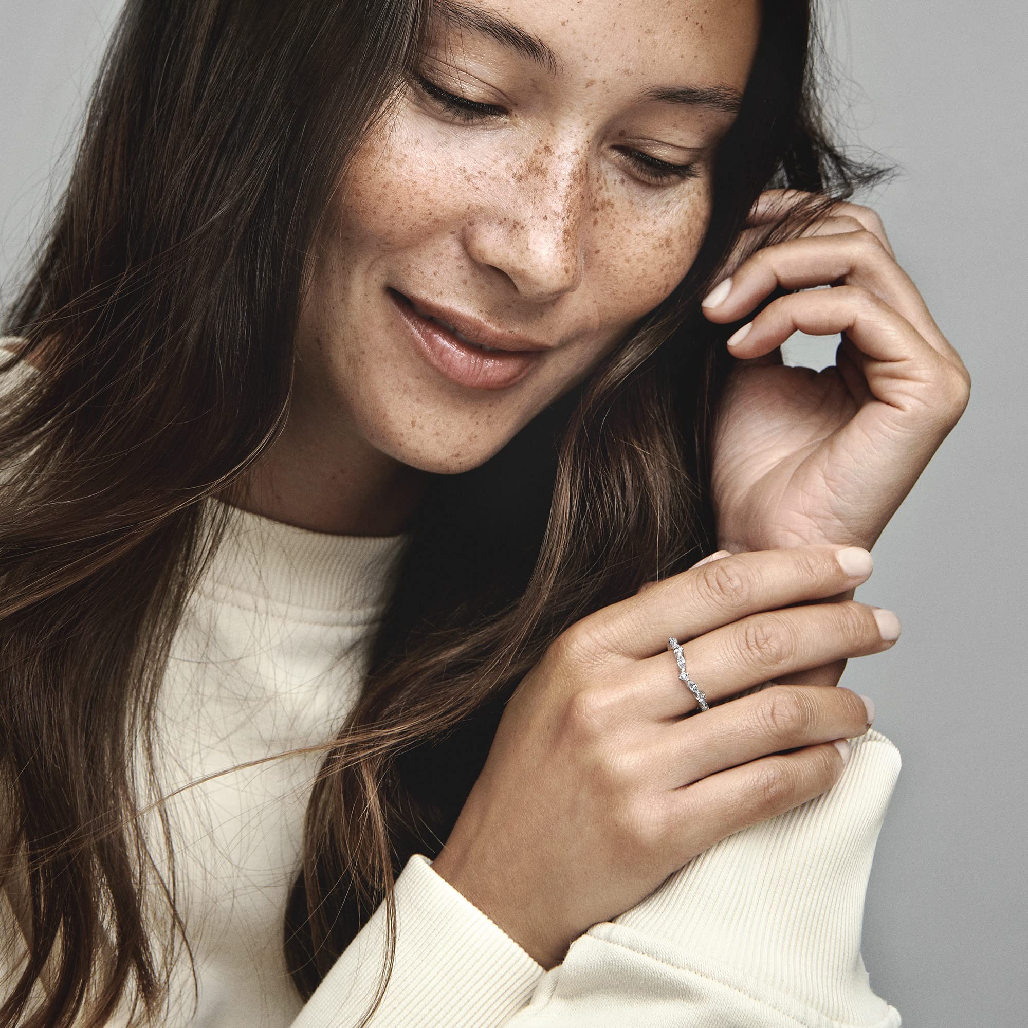 Pandora Timeless Ring Wunsch, abwechselnd funkelnd, Sterlingsilber, mit klarem Cubic Zirkonia