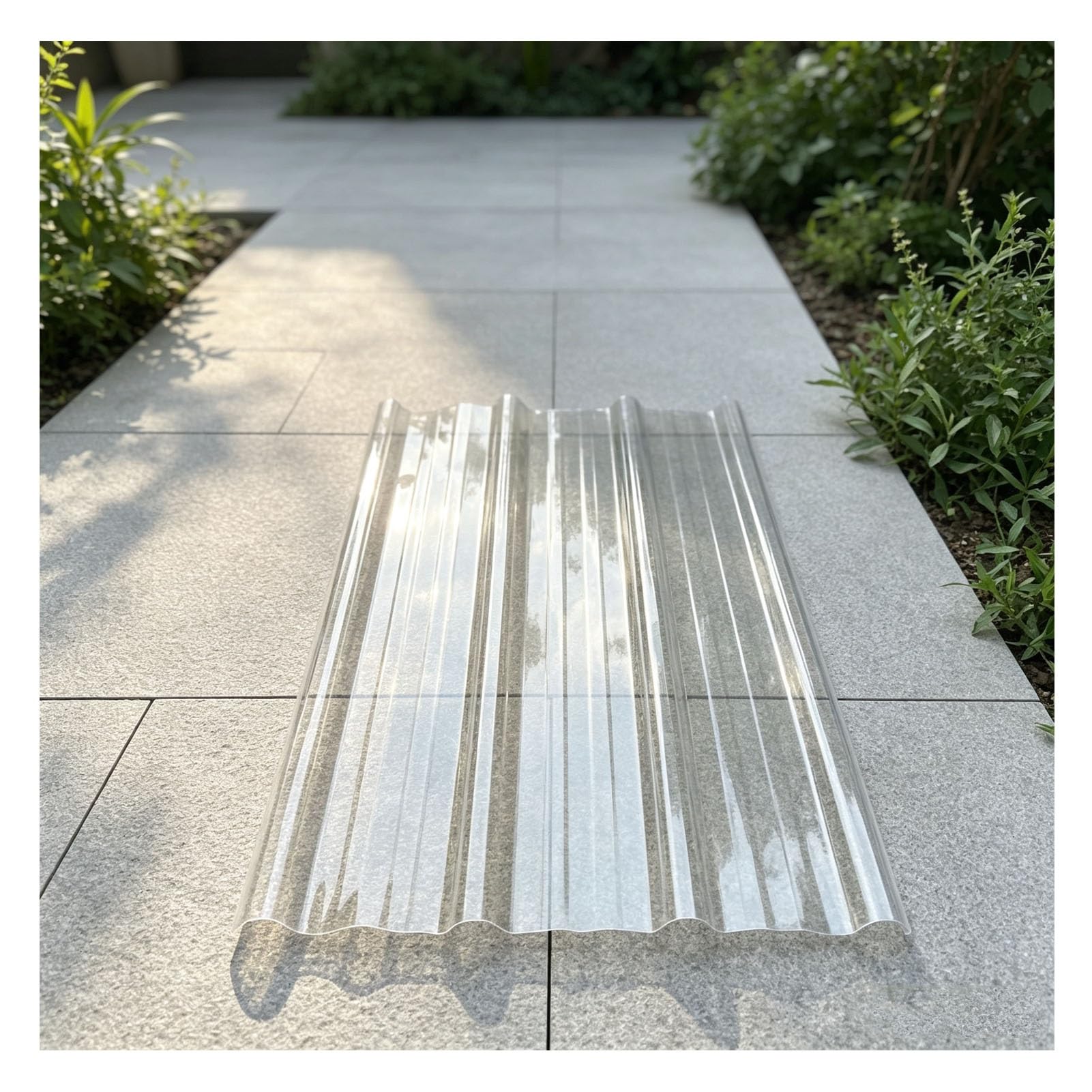 Paneles Policarbonato 1mm Impermeable Aislado Térmicamente Lámina Techo | Paneles Techo Plástico Protección Eficaz para Invernaderos Techos Patios(100x90cm/39.4x35.4in)